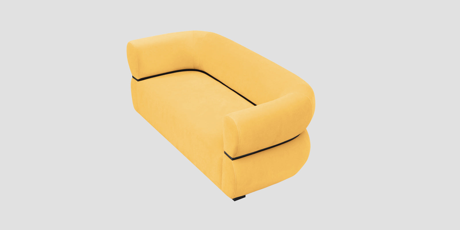 Kula Velvet 2 Seater Sofa In Turmeric Yellow Colour - Febonic Living