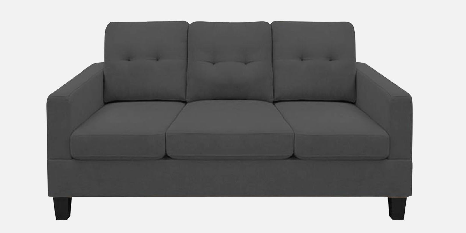 Thomas Fabric 3 Seater Sofa In Charcoal Grey Colour - Febonic Living