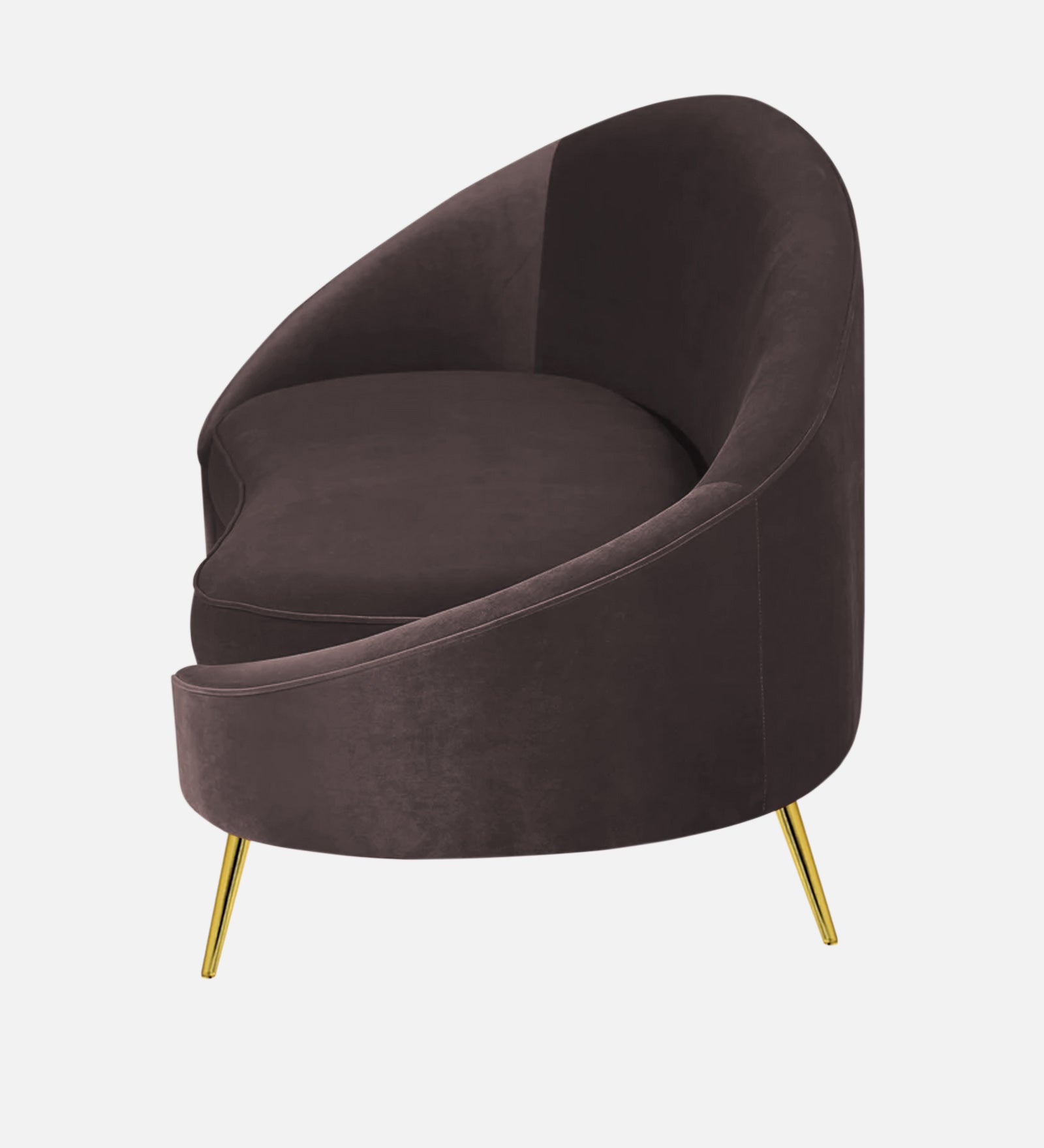 Cely Velvet RHS Chaise Lounger In Mocha Brown Colour - Febonic Living