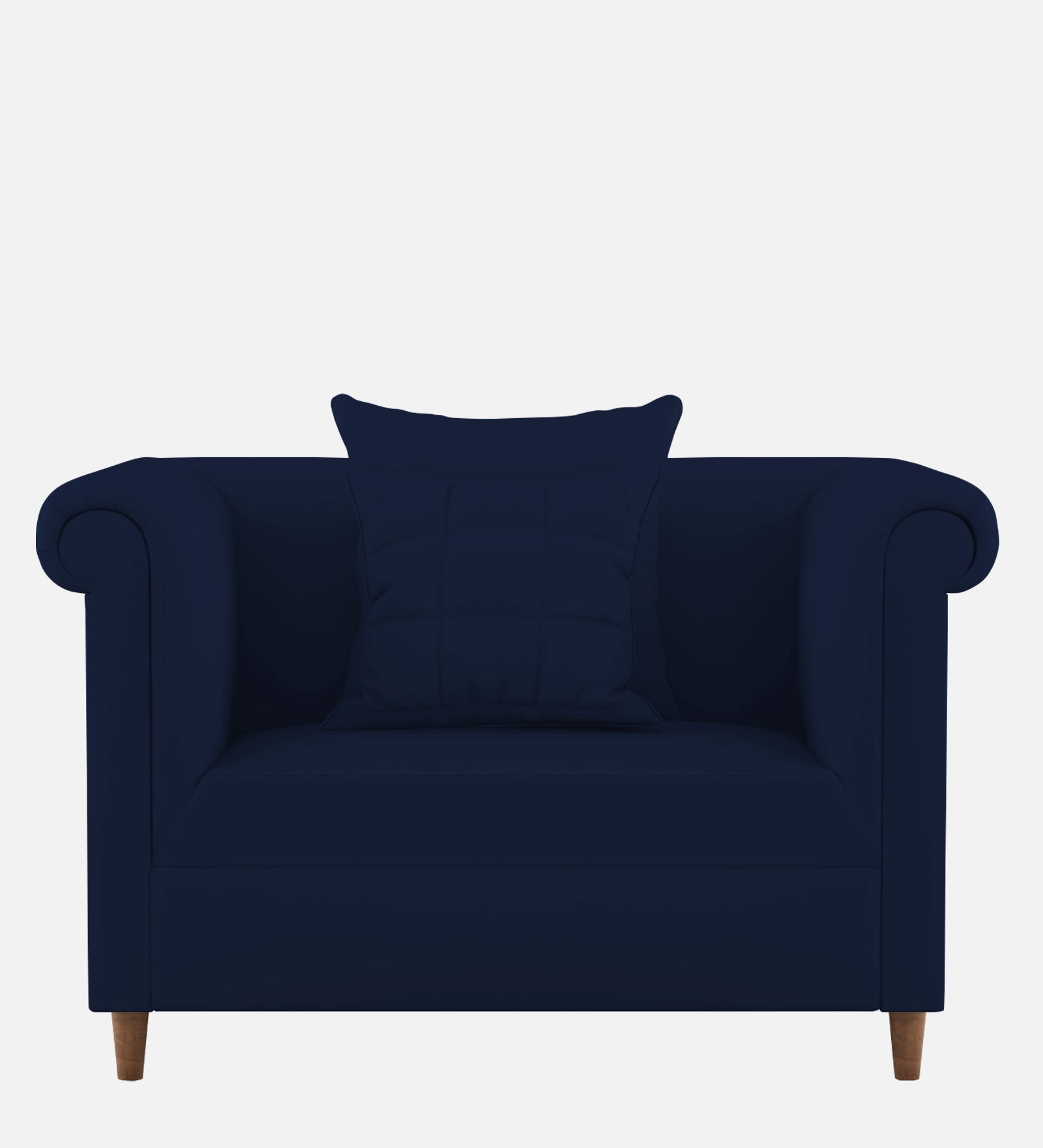 Rubi Velvet 1 Seater Sofa In Indigo Blue Colour - Febonic Living