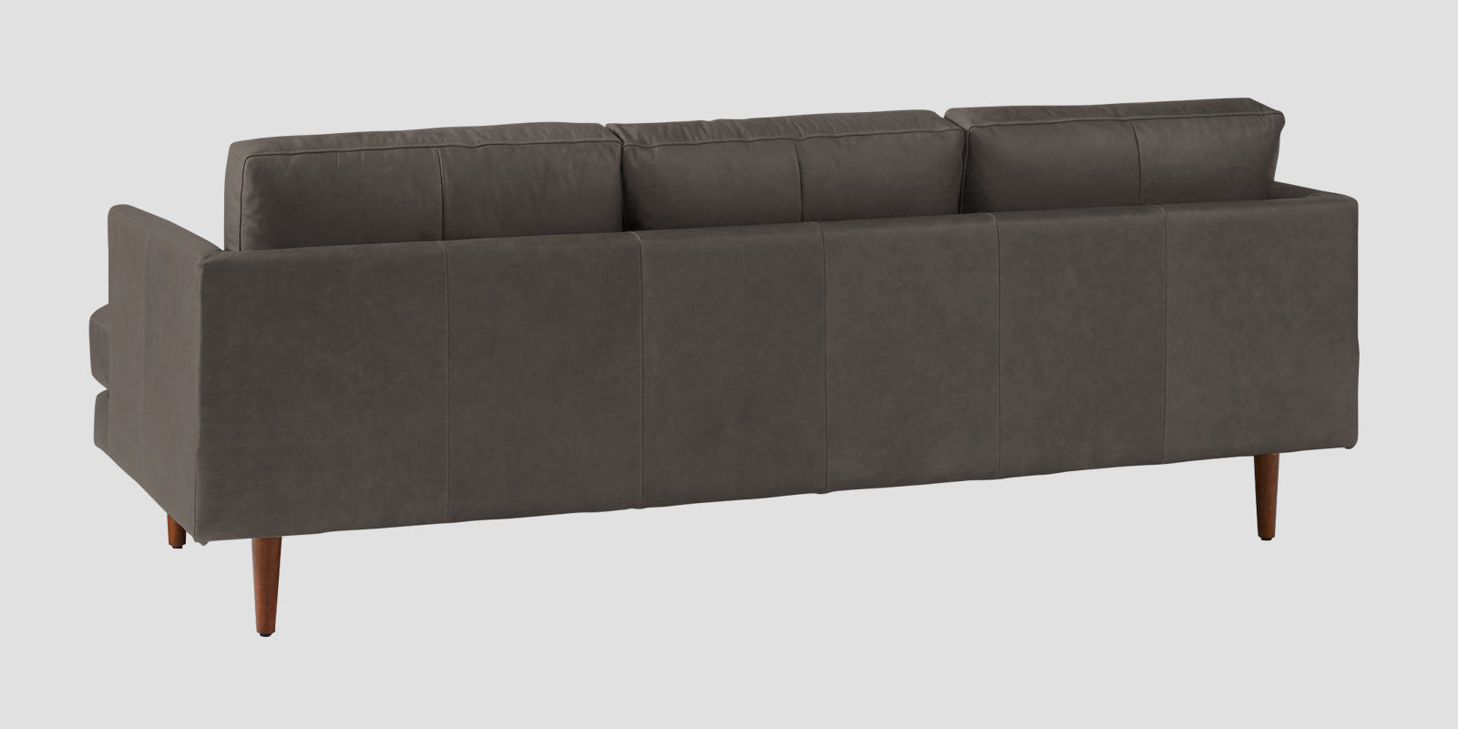 Sterio Leatherette 3 Seater Sofa In Shark Grey Colour - Febonic Living