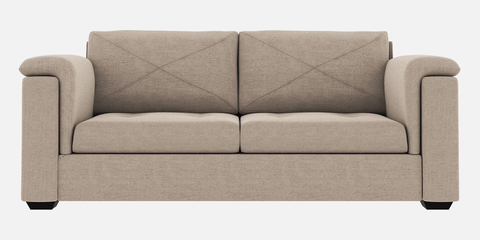 Andres Fabric 3 Seater Sofa In Khaki Beige Colour - Febonic Living