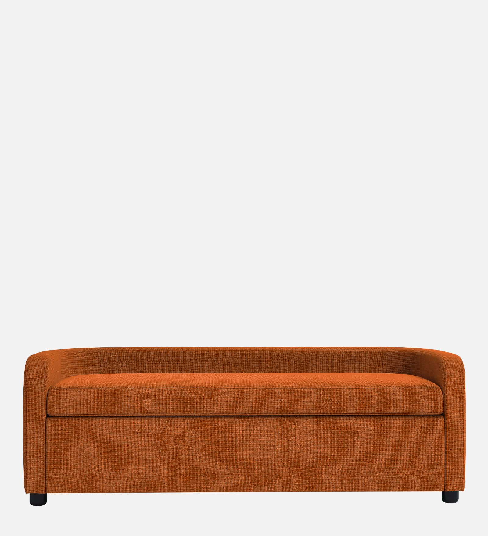 Cooper Fabric Storage Bench In Vivid Orange Colour - Febonic Living