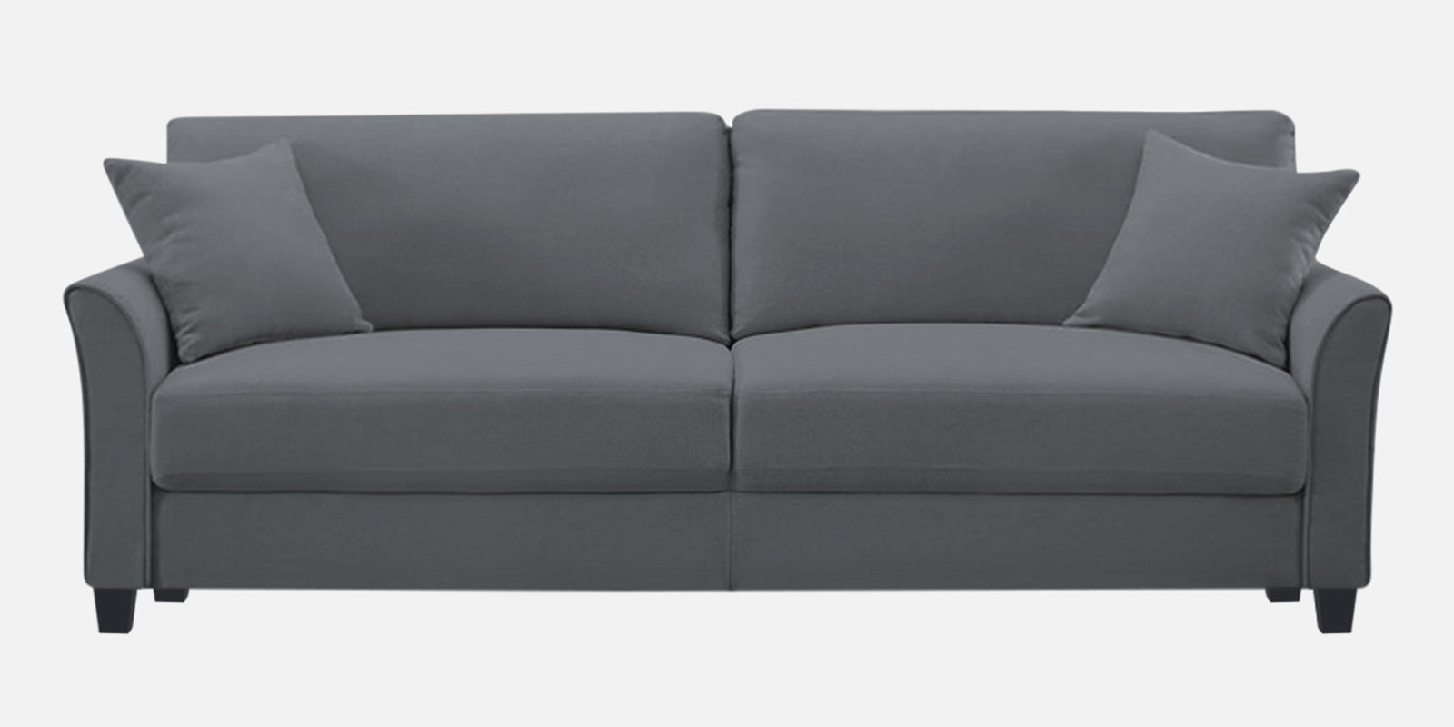 Daroo Velvet 3 Seater Sofa In Pubble Grey Colour - Febonic Living