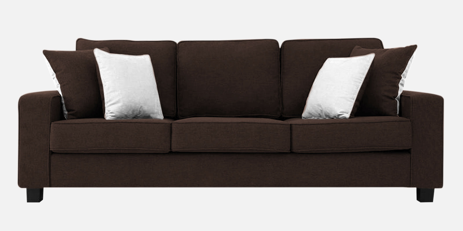 Ladybug Fabric 3 Seater Sofa In Coffee Brown Colour - Febonic Living