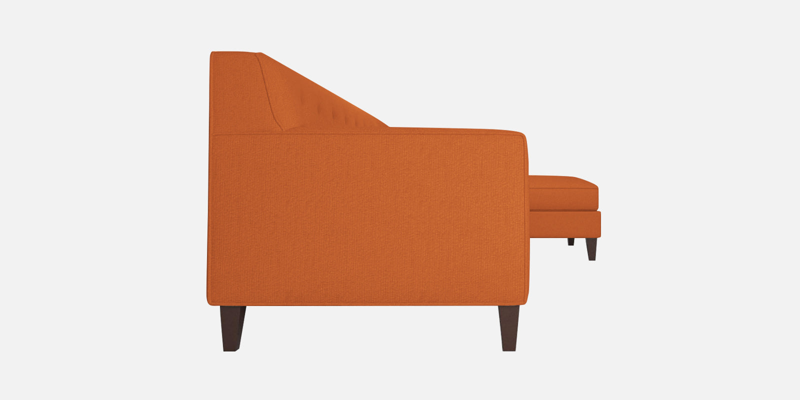 Miller Fabric LHS Sectional Sofa (3+Lounger) In Vivid Orange Colour - Febonic Living