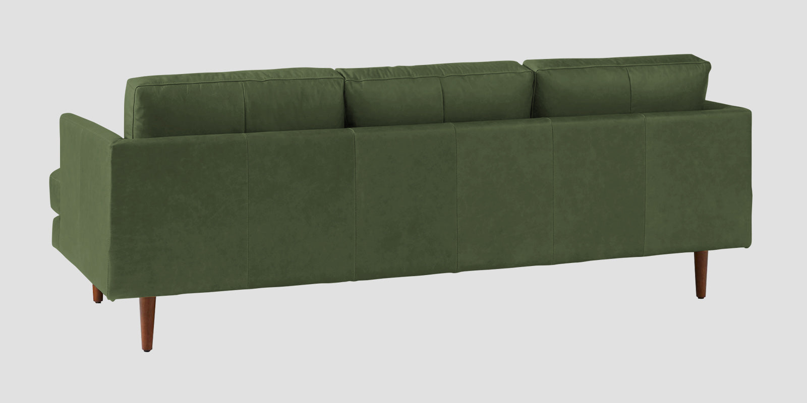 Sterio Leatherette 3 Seater Sofa In Moss Green Colour - Febonic Living