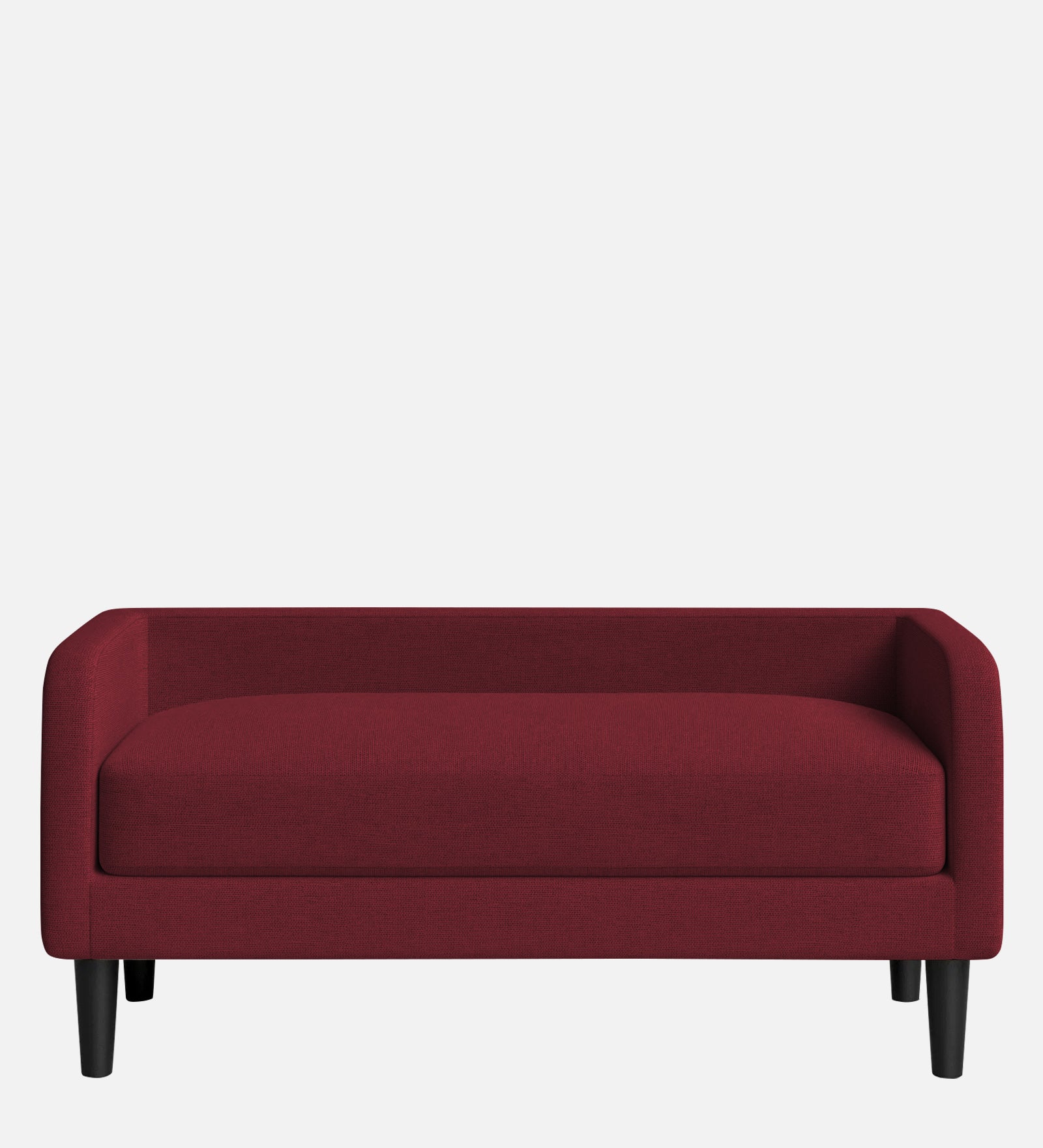 Maya Fabric Bench In Blood Maroon Colour - Febonic Living