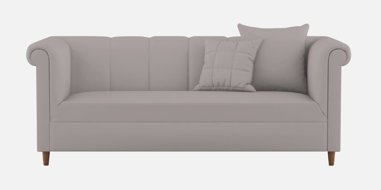 Rubi Velvet 3 Seater Sofa In Pearl Grey Colour - Febonic Living
