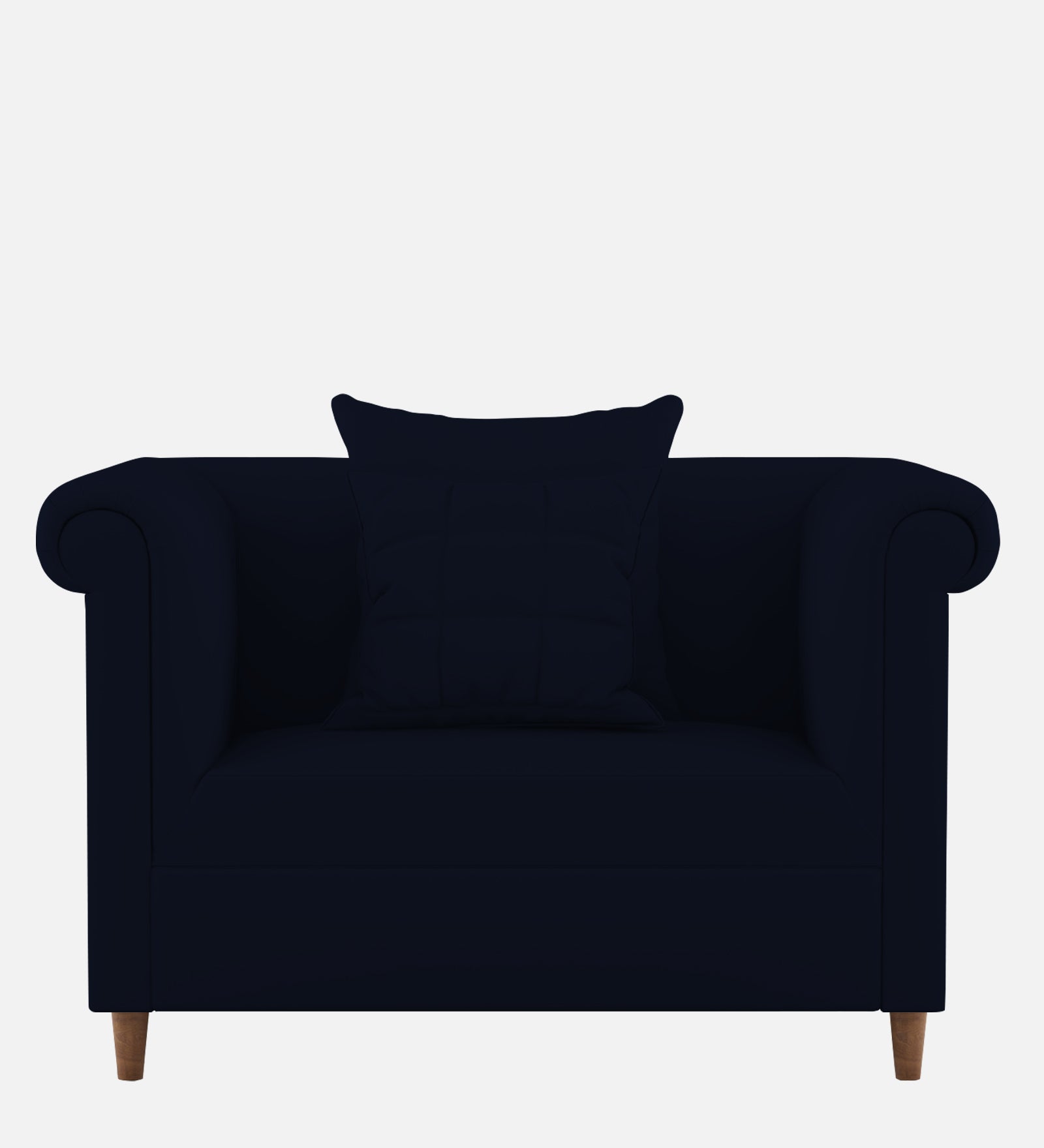 Rubi Velvet 1 Seater Sofa In Dark Blue Colour - Febonic Living