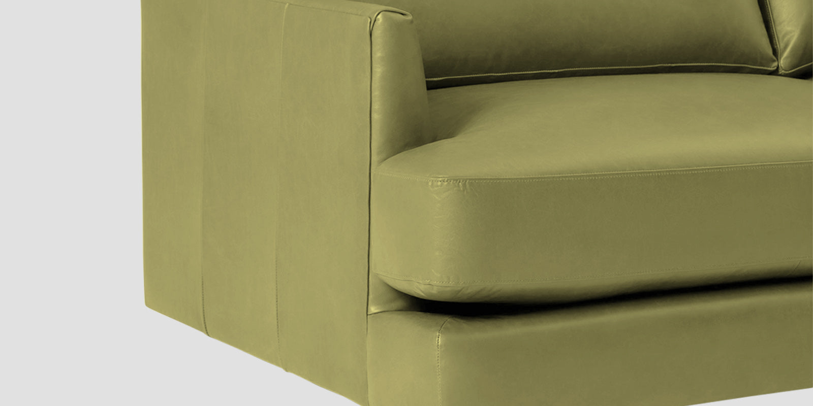 Sterio Leatherette 2 Seater Sofa In Spring Green Colour - Febonic Living