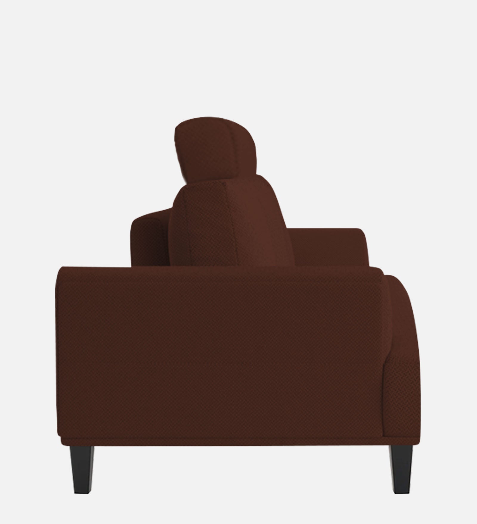 Como Fabric 1 Seater Sofa In Coffee Brown Colour - Febonic Living