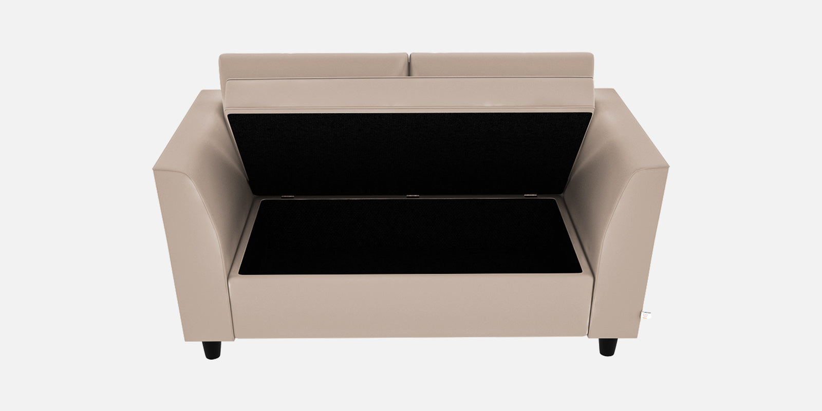 Bristo Velvet 2 Seater Sofa In Camel Beige Colour With Storage - Febonic Living