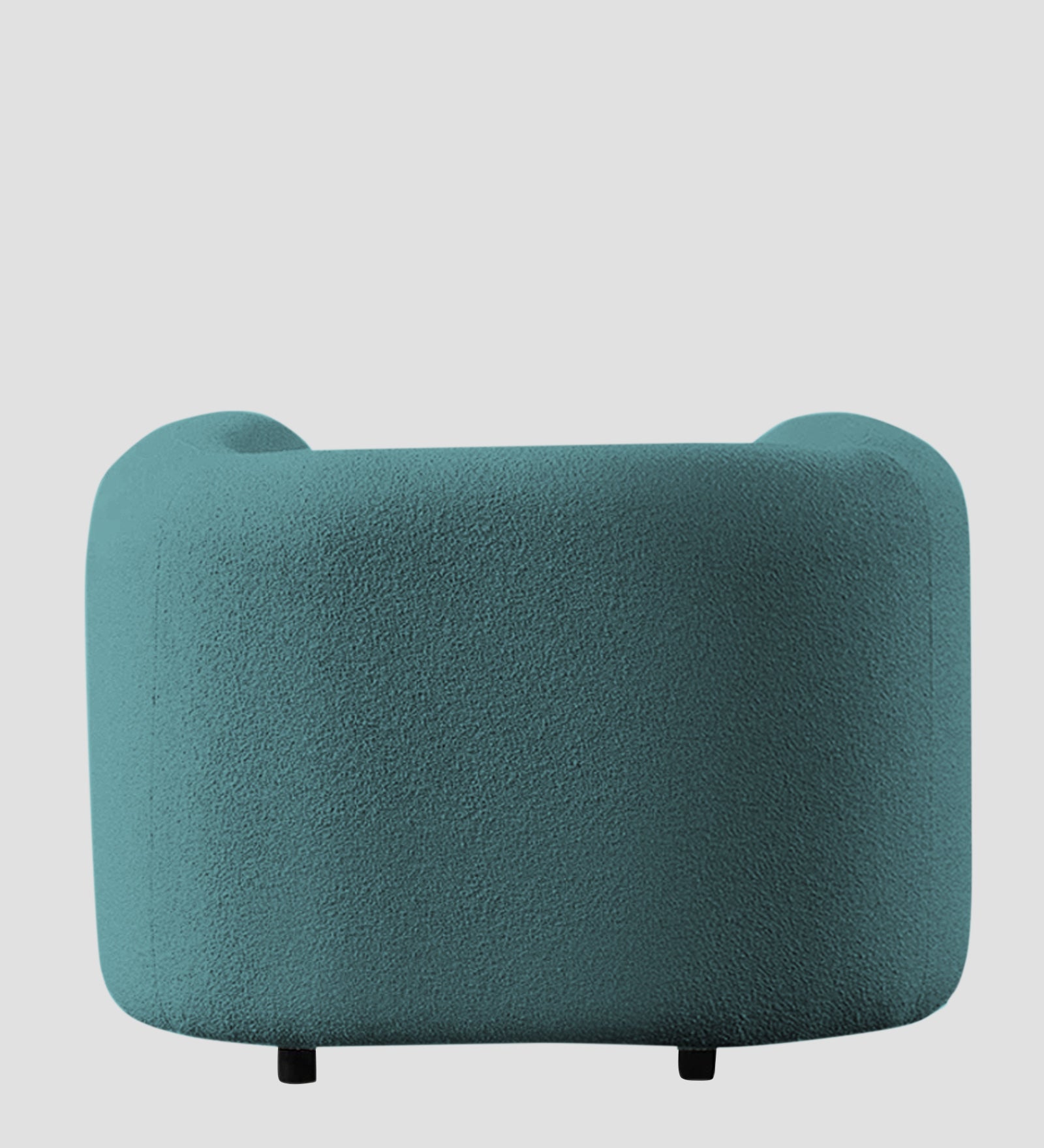 Corny Boucle Fabric 1 Seater Sofa In Ocean Blue Colour - Febonic Living