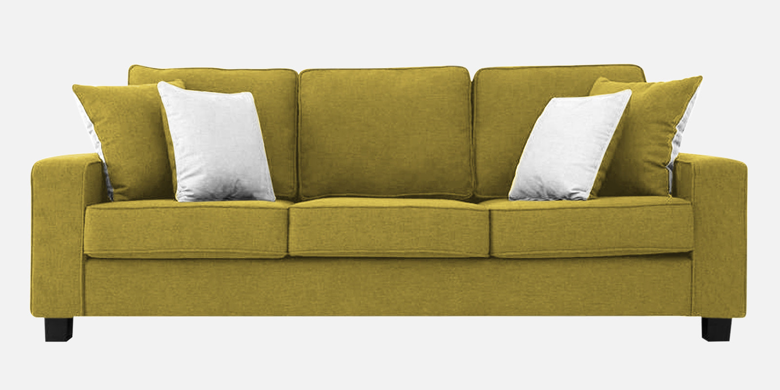 Ladybug Fabric 3 Seater Sofa In Parrot Green Colour - Febonic Living