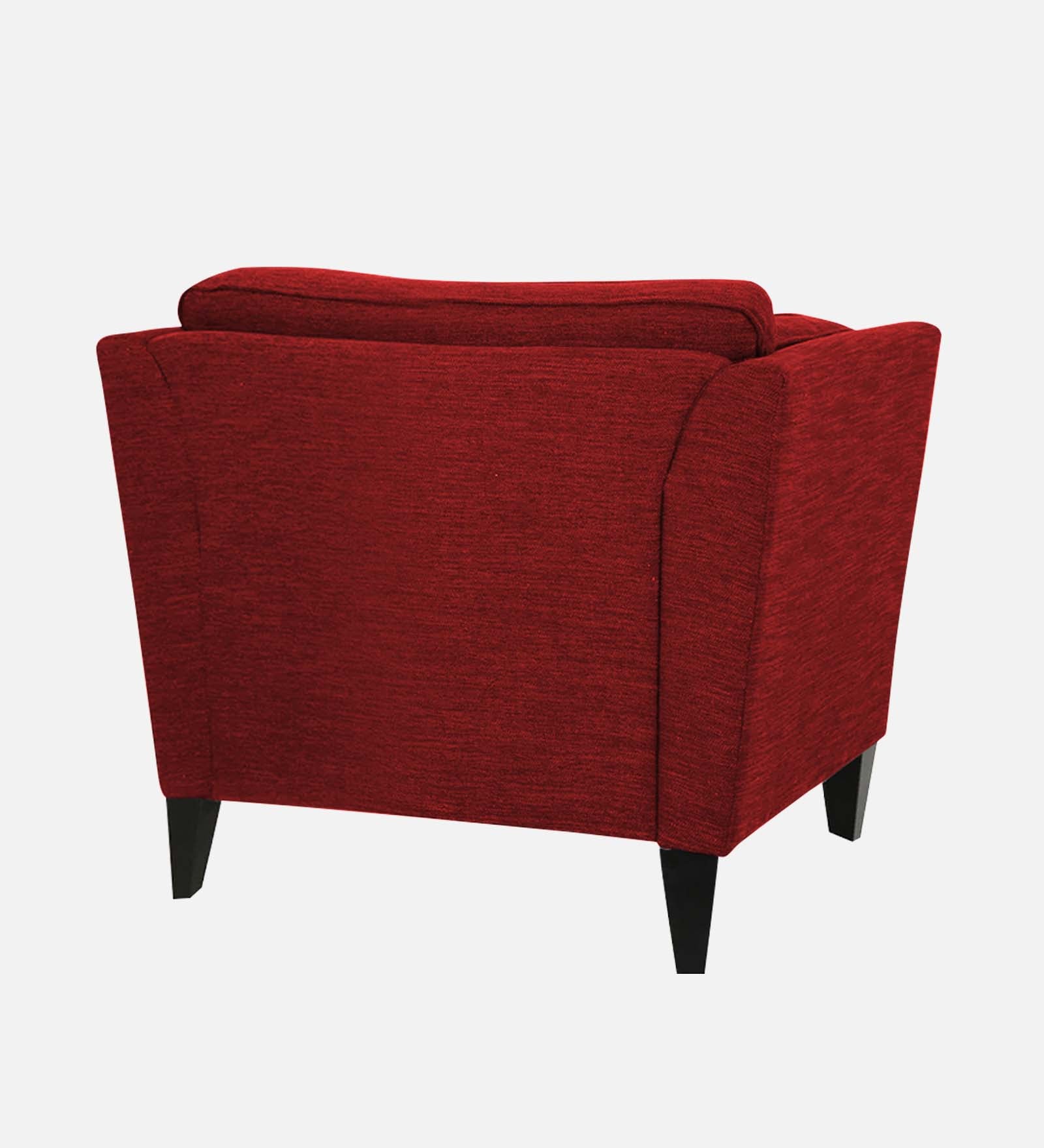 Nigar Fabric 1 Seater Sofa In  Blood Maroon Colour - Febonic Living