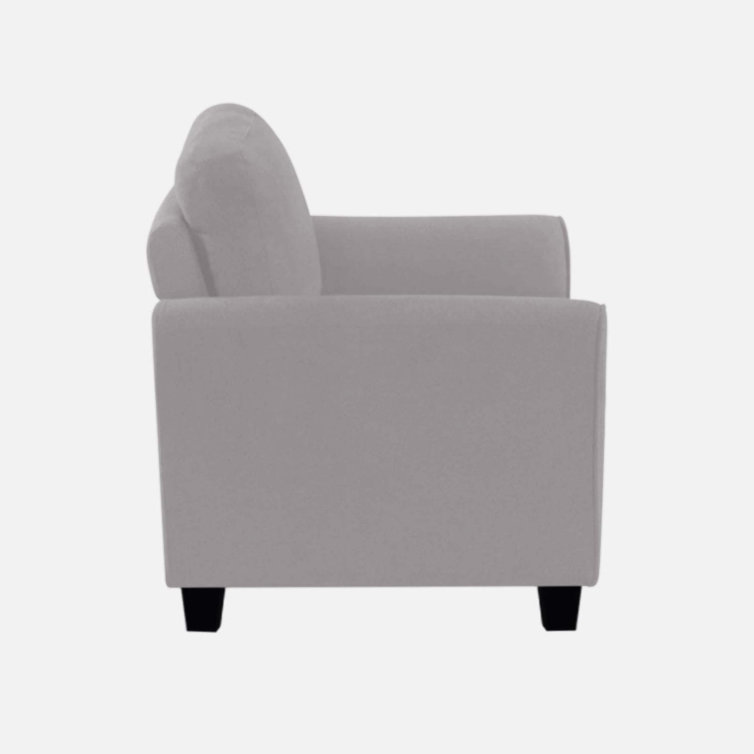 Daroo Velvet 1 Seater Sofa In Concrete Grey Colour - Febonic Living