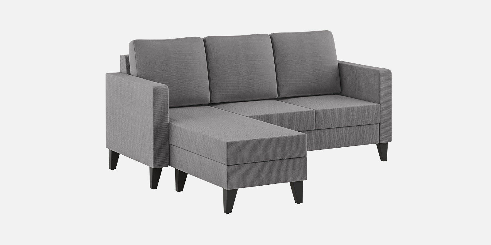 Nori Fabric RHS Sectional Sofa (2+Lounger) In Sudo Grey Colour - Febonic Living