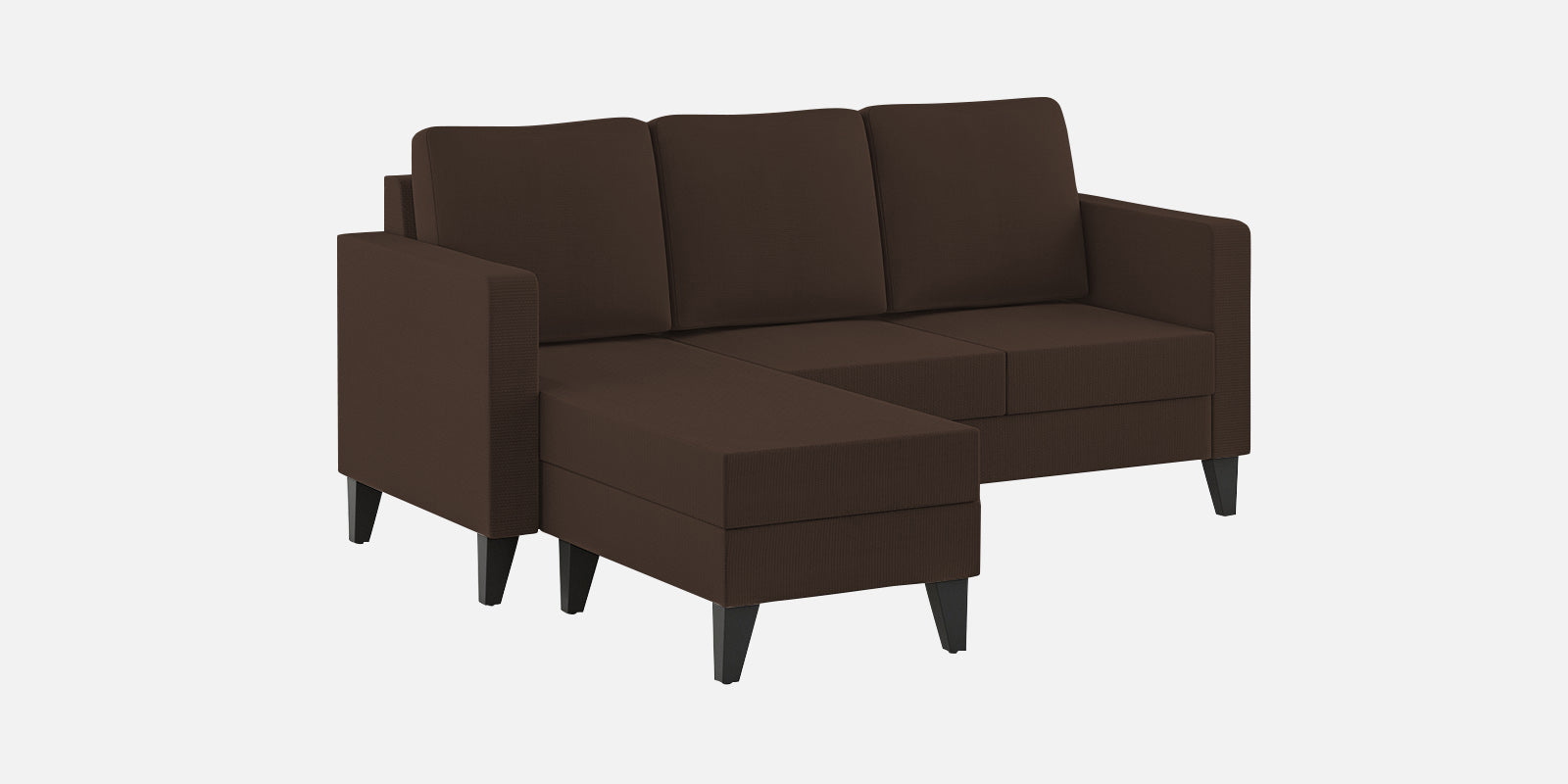 Nori Fabric RHS Sectional Sofa (2+Lounger) In Cidar Brown Colour - Febonic Living