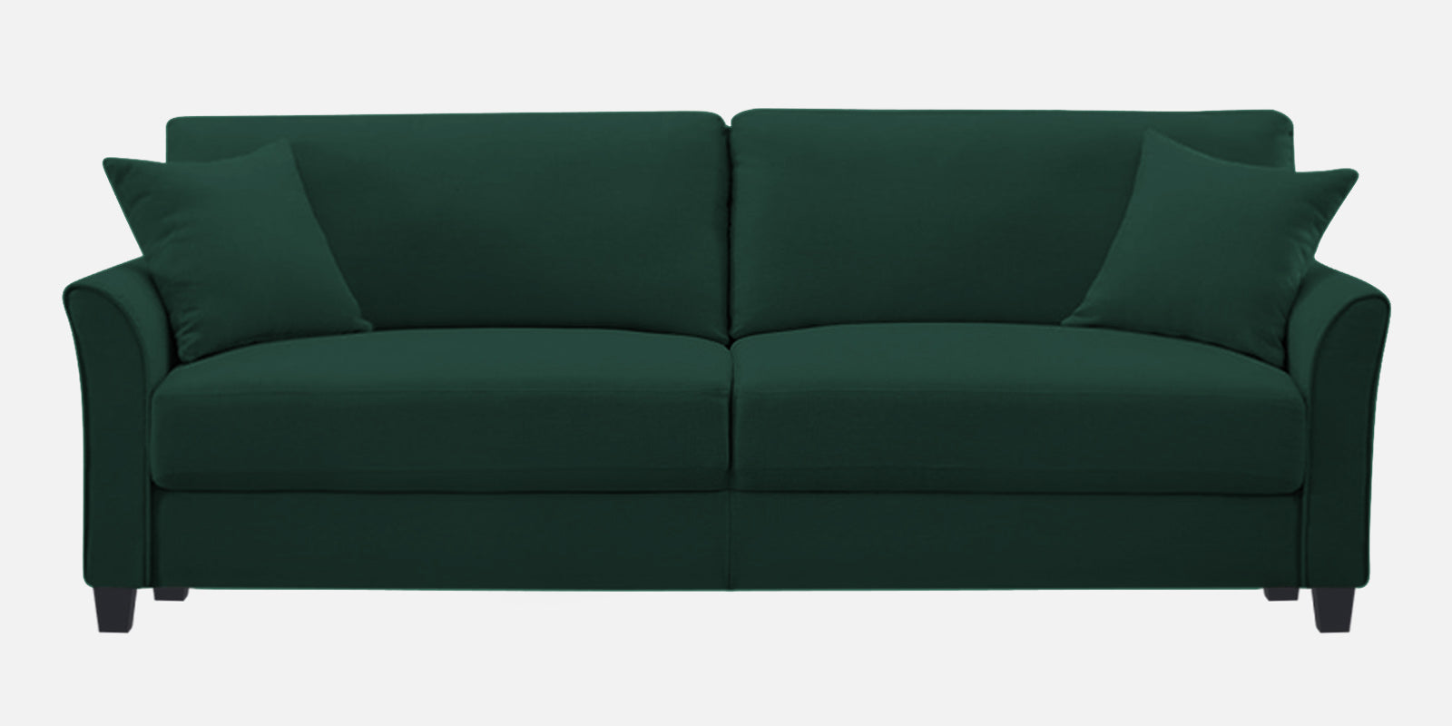 Daroo Velvet 3 Seater Sofa In Forest Green Colour - Febonic Living
