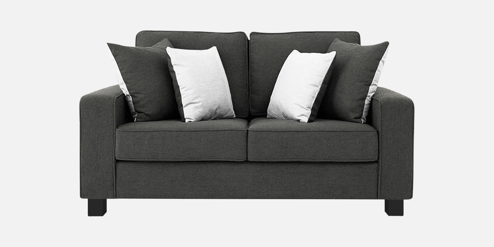 Ladybug Fabric 2 Seater Sofa In Charcoal Grey Colour - Febonic Living