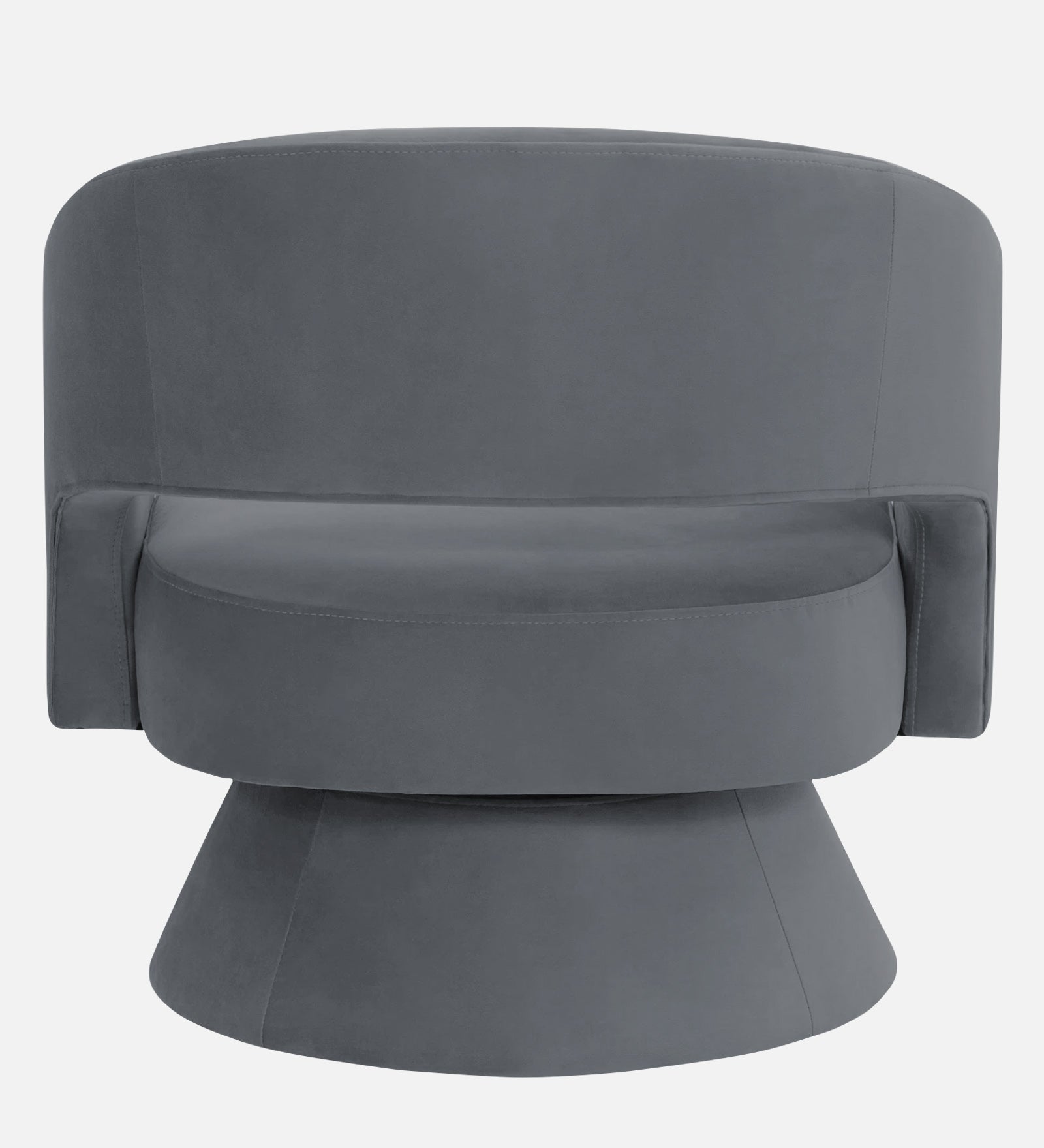 Pendra Velvet Swivel Chair In Pubble Grey Colour - Febonic Living