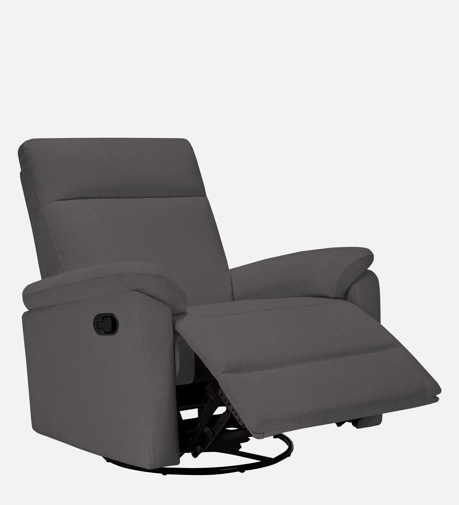 Mandy Fabric 1 Seater Manual Recliner In Davy Grey Colour - Febonic Living