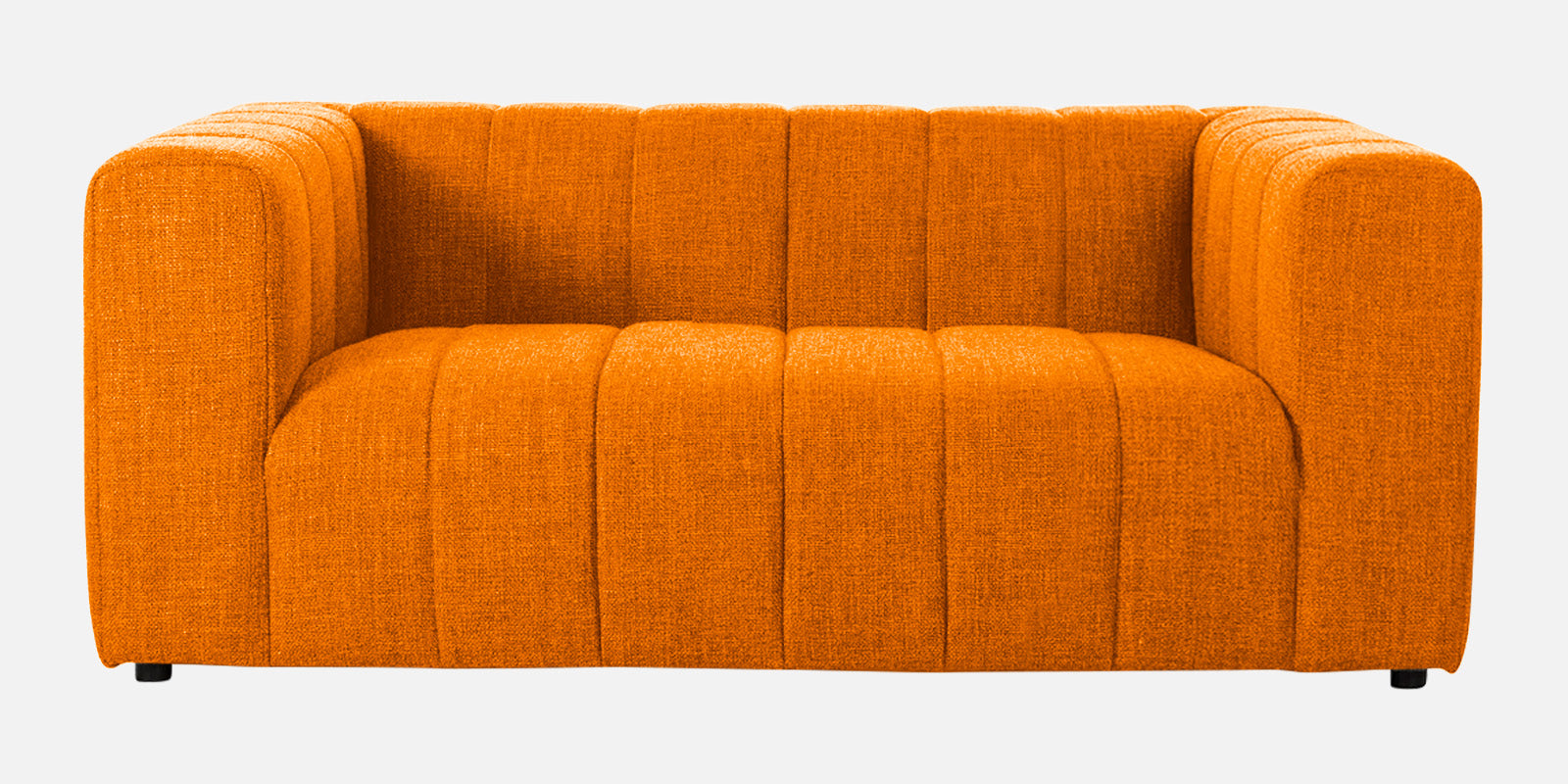 Lara Fabric 2 Seater Sofa In Vivid Orange Colour - Febonic Living