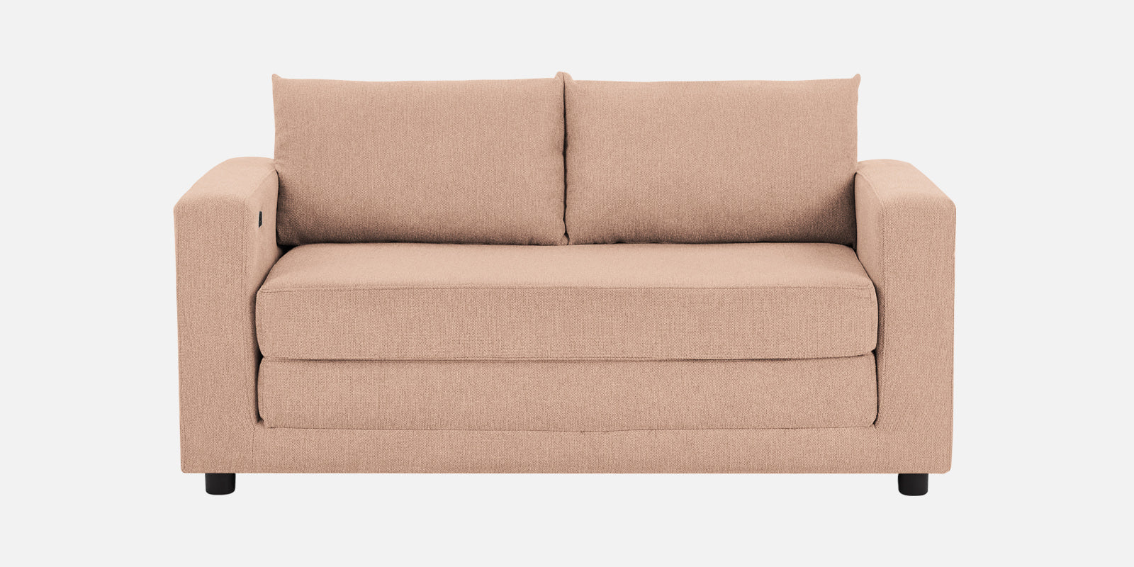 Roman Fabric 3 Seater Foldable Sofa Cum Bed In Cosmic Beige Colour With USB Portable Type - Febonic Living