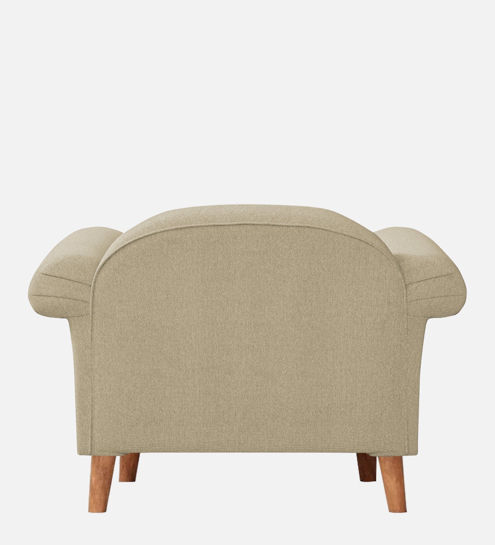 Barber Fabric 1 Seater Sofa In Honey Beige Colour - Febonic Living