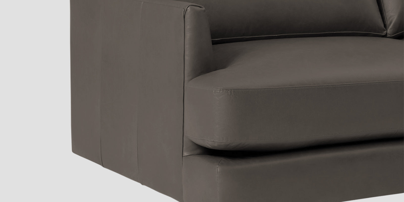Sterio Leatherette 2 Seater Sofa In Shark Grey Colour - Febonic Living