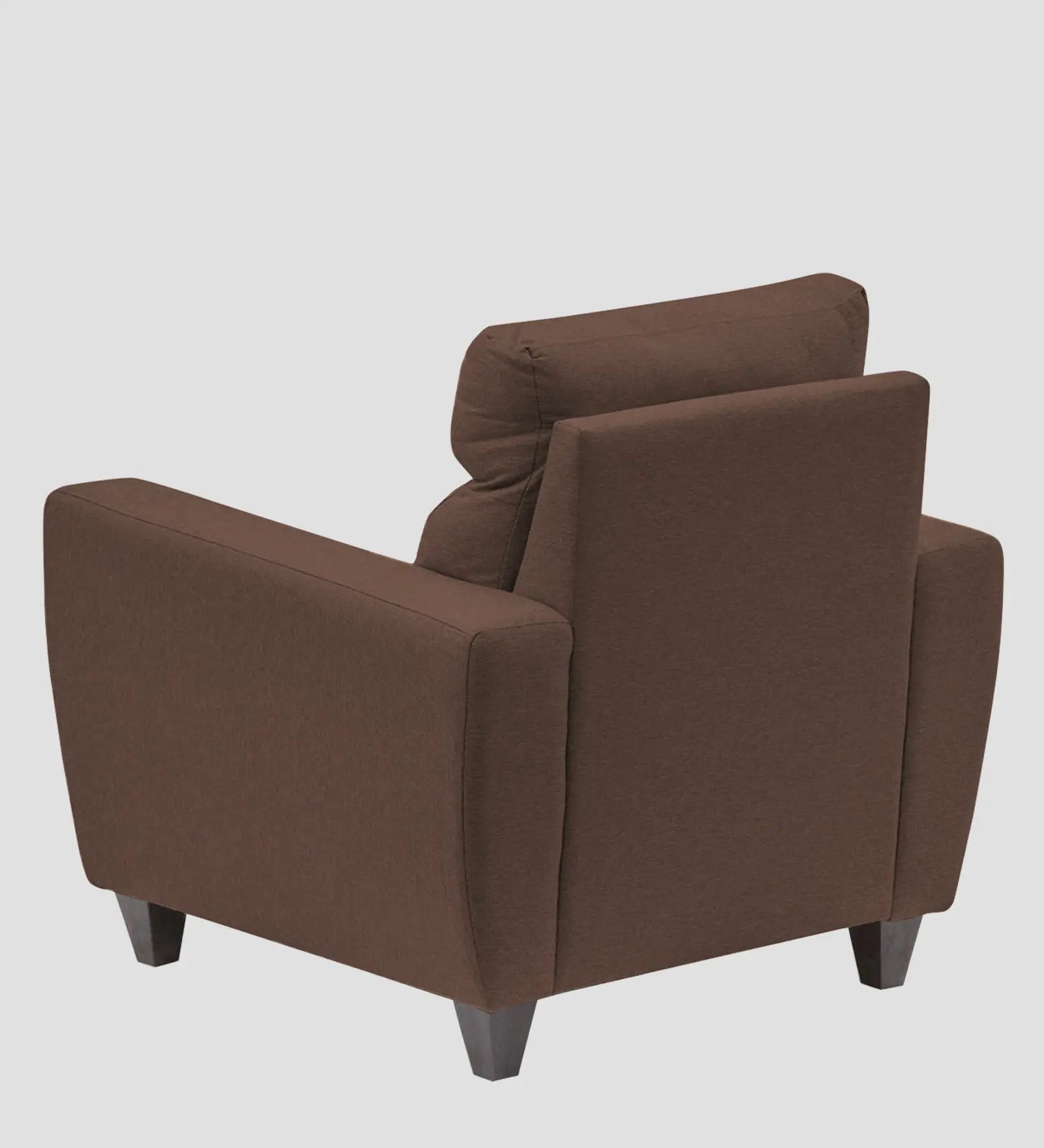 Burban Fabric 1 Seater Sofa In Latte Brown Colour Febonic Living