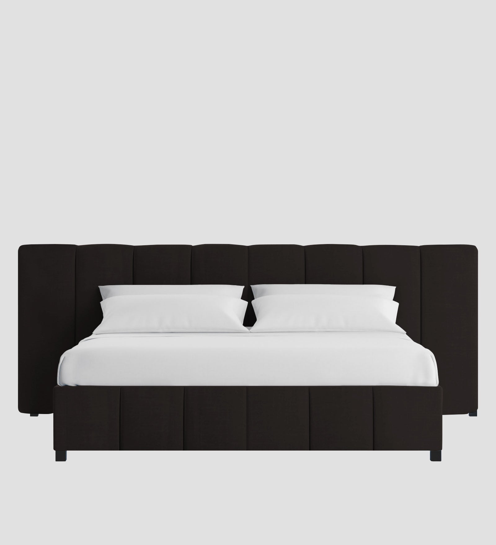 Nora Fabric Upholstered King Size Bed In Cara Brown Colour With Box Storage - Febonic Living