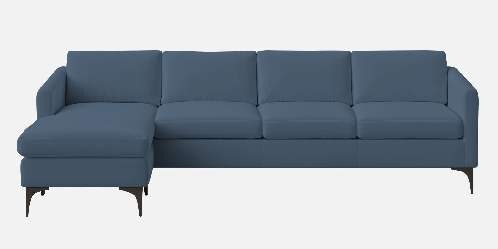 Haru Fabric RHS Sectional Sofa (3+Lounger) In Oxford Blue Colour - Febonic Living
