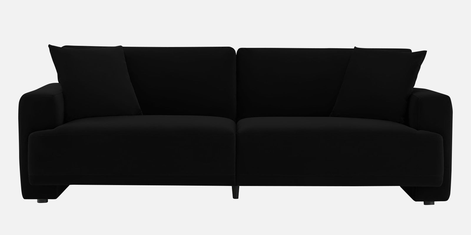 Kosta Velvet 3 Seater Sofa In Adam Black Colour - Febonic Living