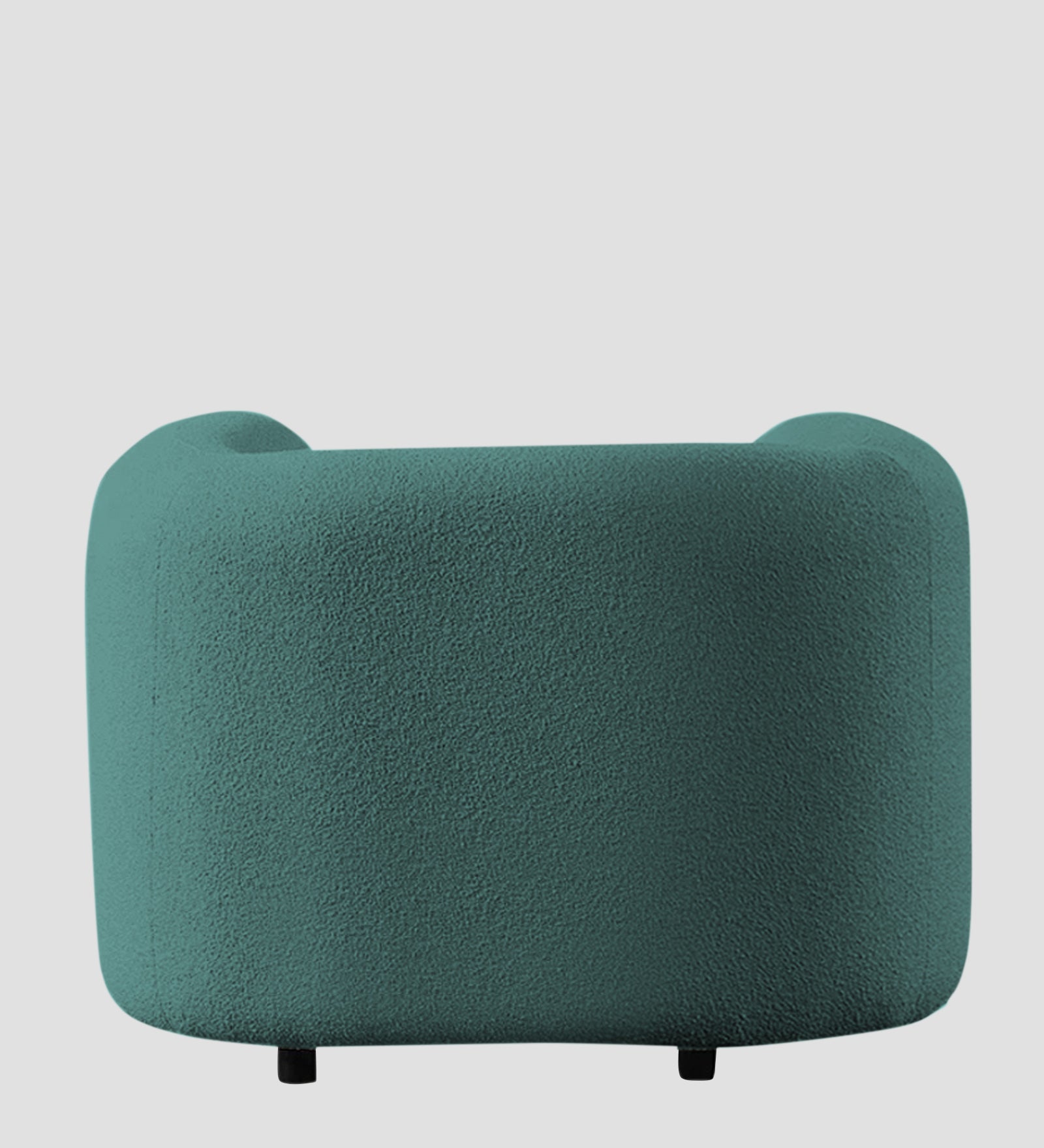 Corny Boucle Fabric 1 Seater Sofa In Bark Green Colour - Febonic Living