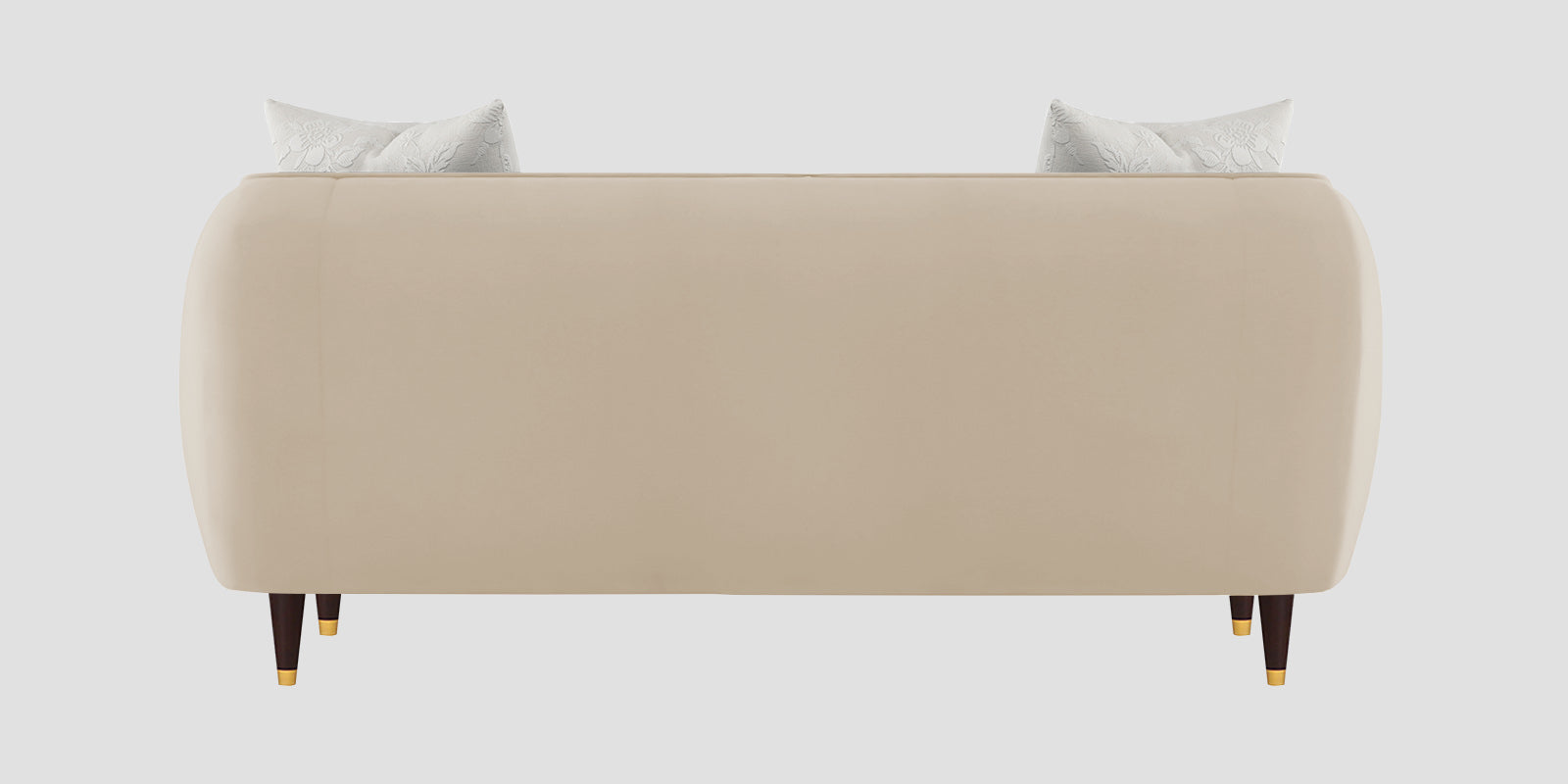 Hairo Velvet 2 Seater Sofa In Cream Beige Colour - Febonic Living