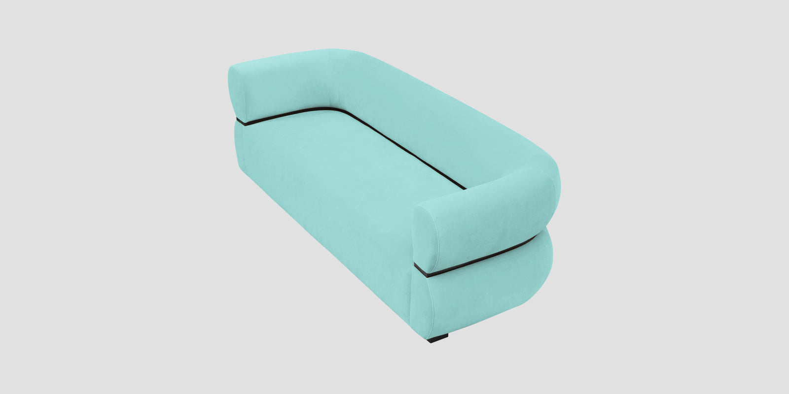 Kula Velvet 3 Seater Sofa In Barmunda Aqua Colour - Febonic Living