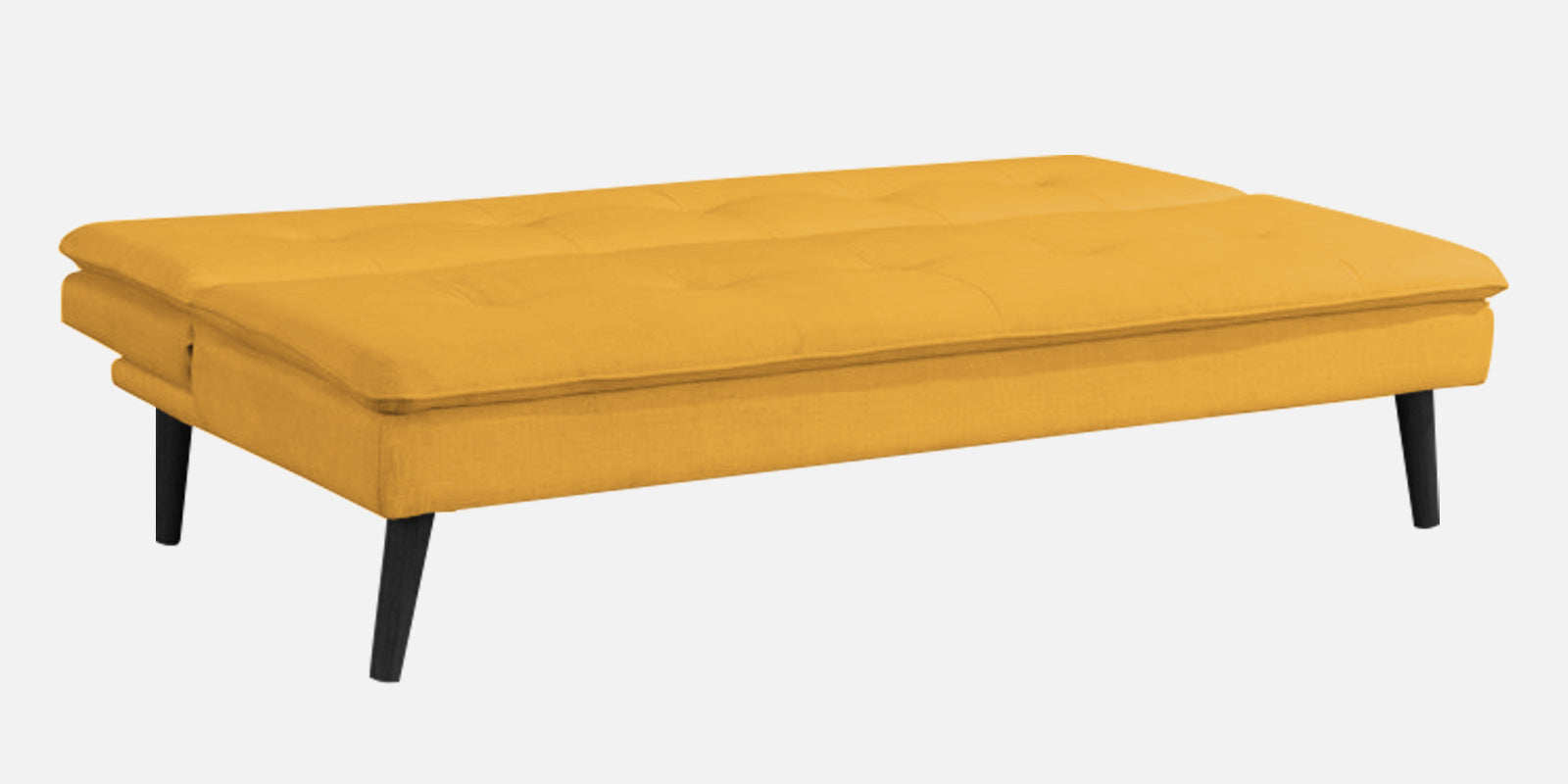 Toner Fabric 3 Seater Convertible Sofa Cum Bed In Bold Yellow Colour - Febonic Living