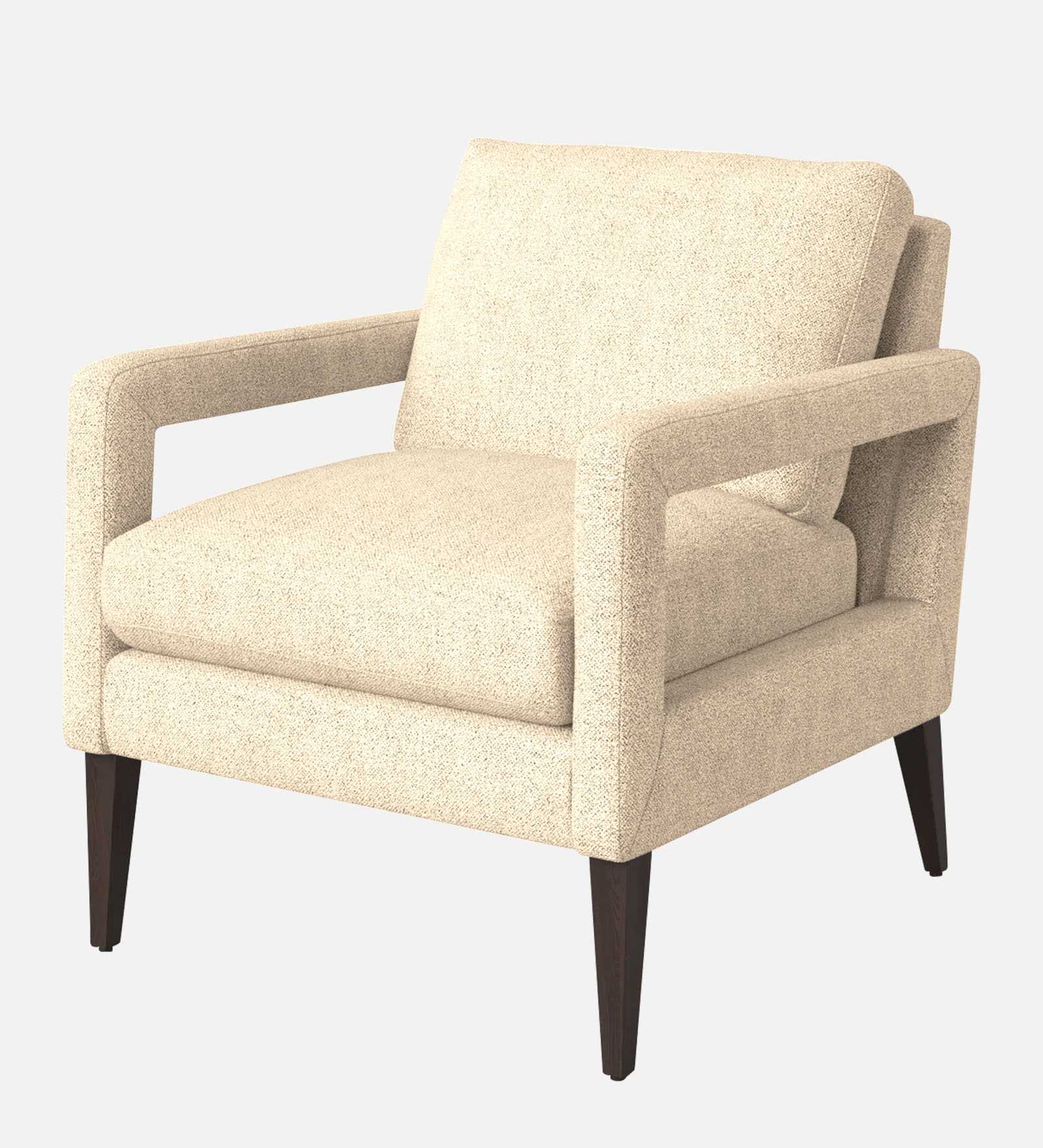 Olsen Fabric Arm Chair In Ivory Cream Colour - Febonic Living