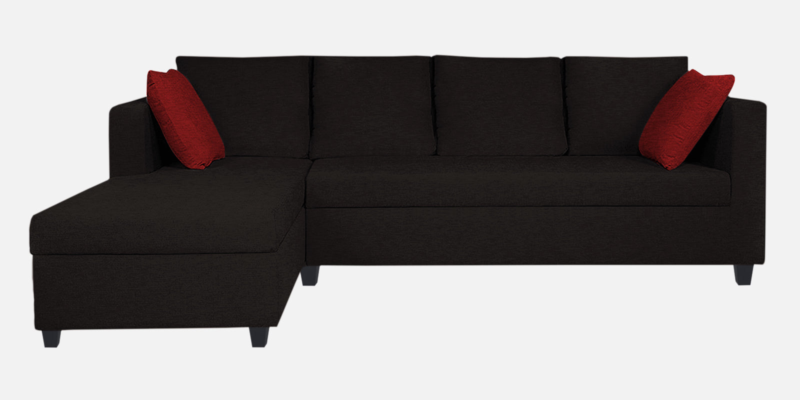 Nebula Fabric RHS Sectional Sofa (3+Lounger) In Cara Brown Colour - Febonic Living