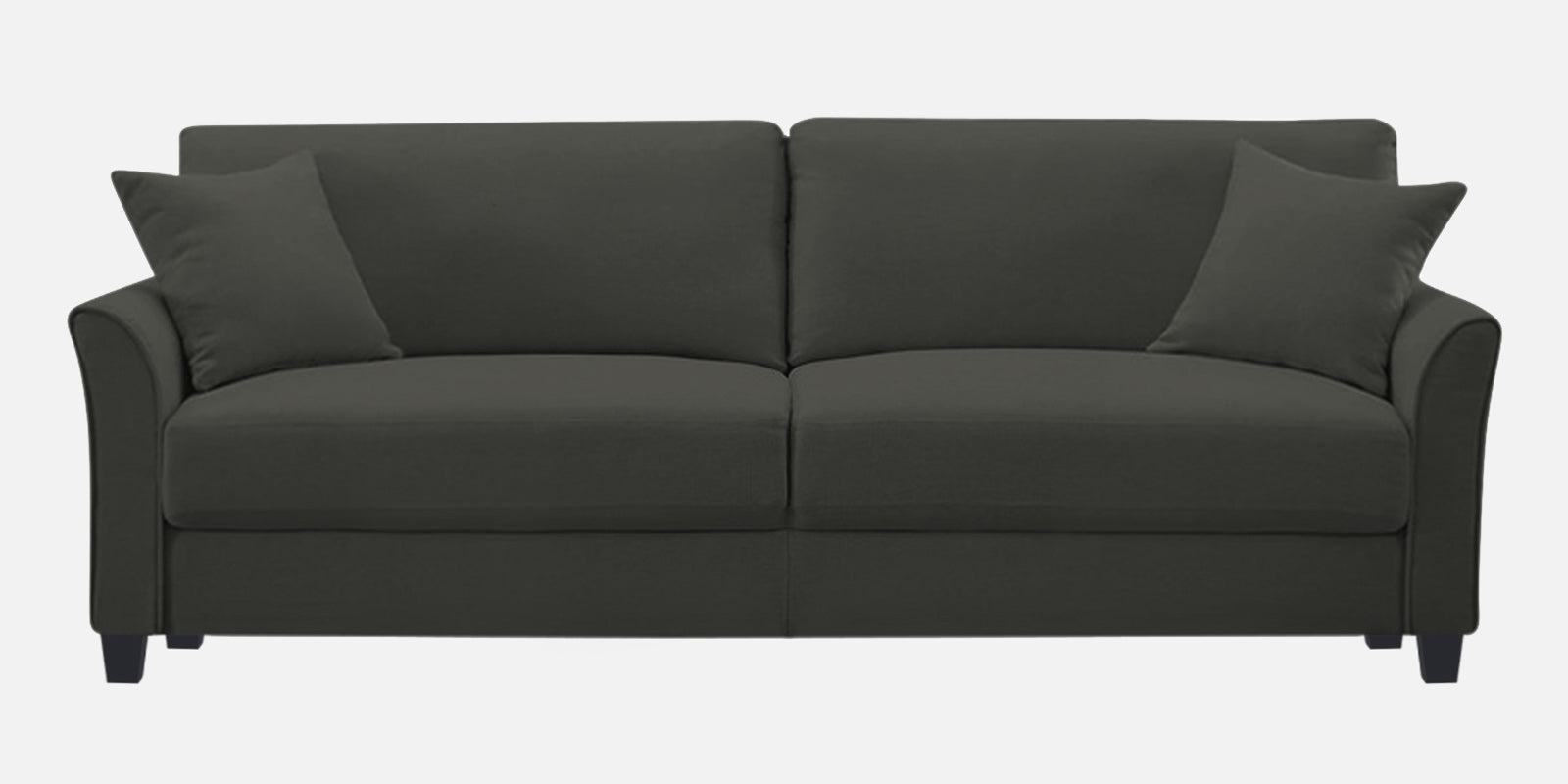 Daroo Velvet 3 Seater Sofa In Hory Grey Colour - Febonic Living
