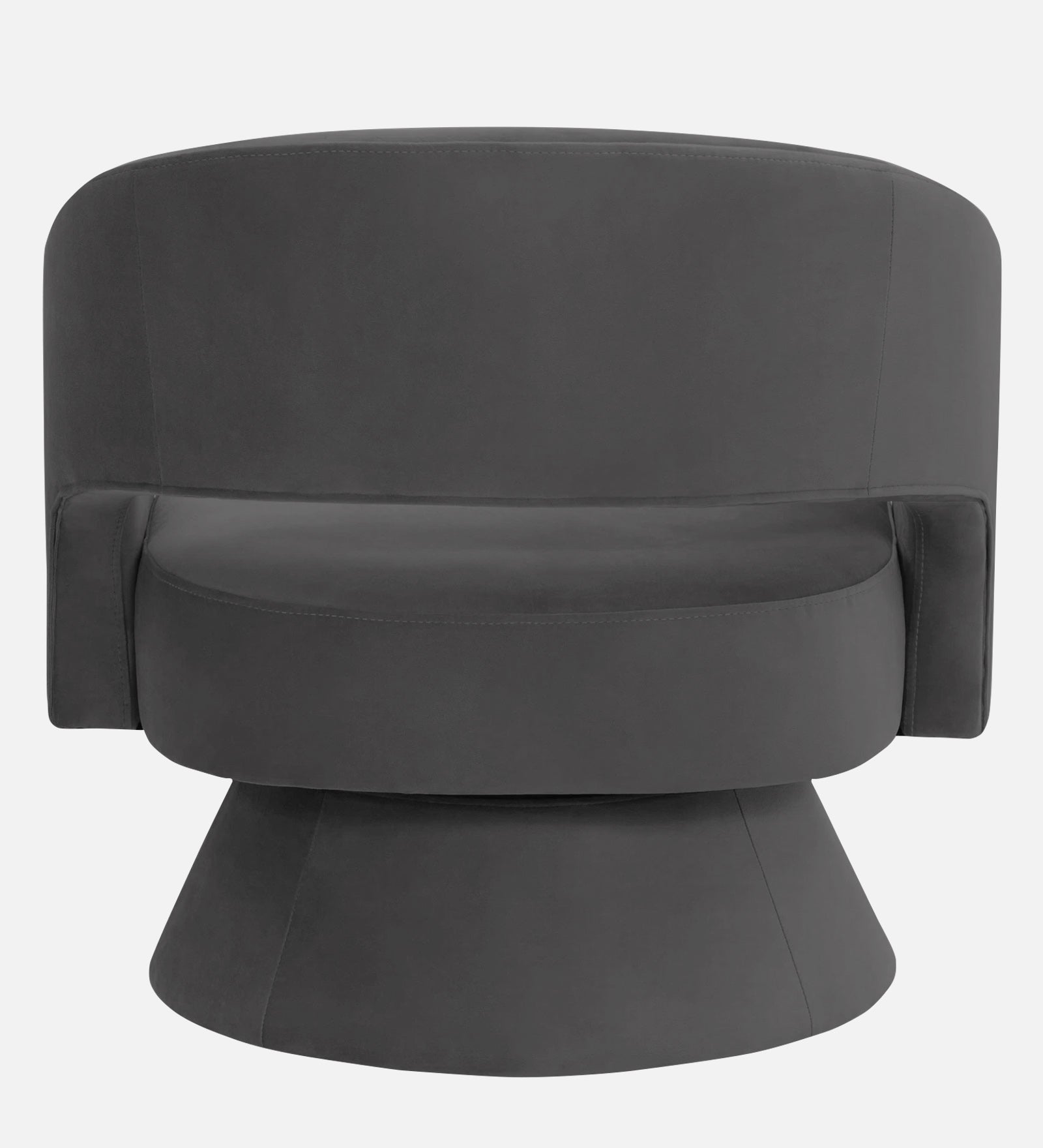 Pendra Velvet Swivel Chair In Davy Grey Colour - Febonic Living