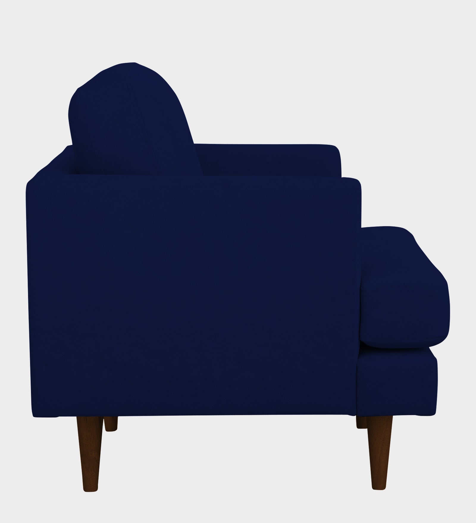 Motra Velvet 1 Seater Sofa in Dark Blue Colour