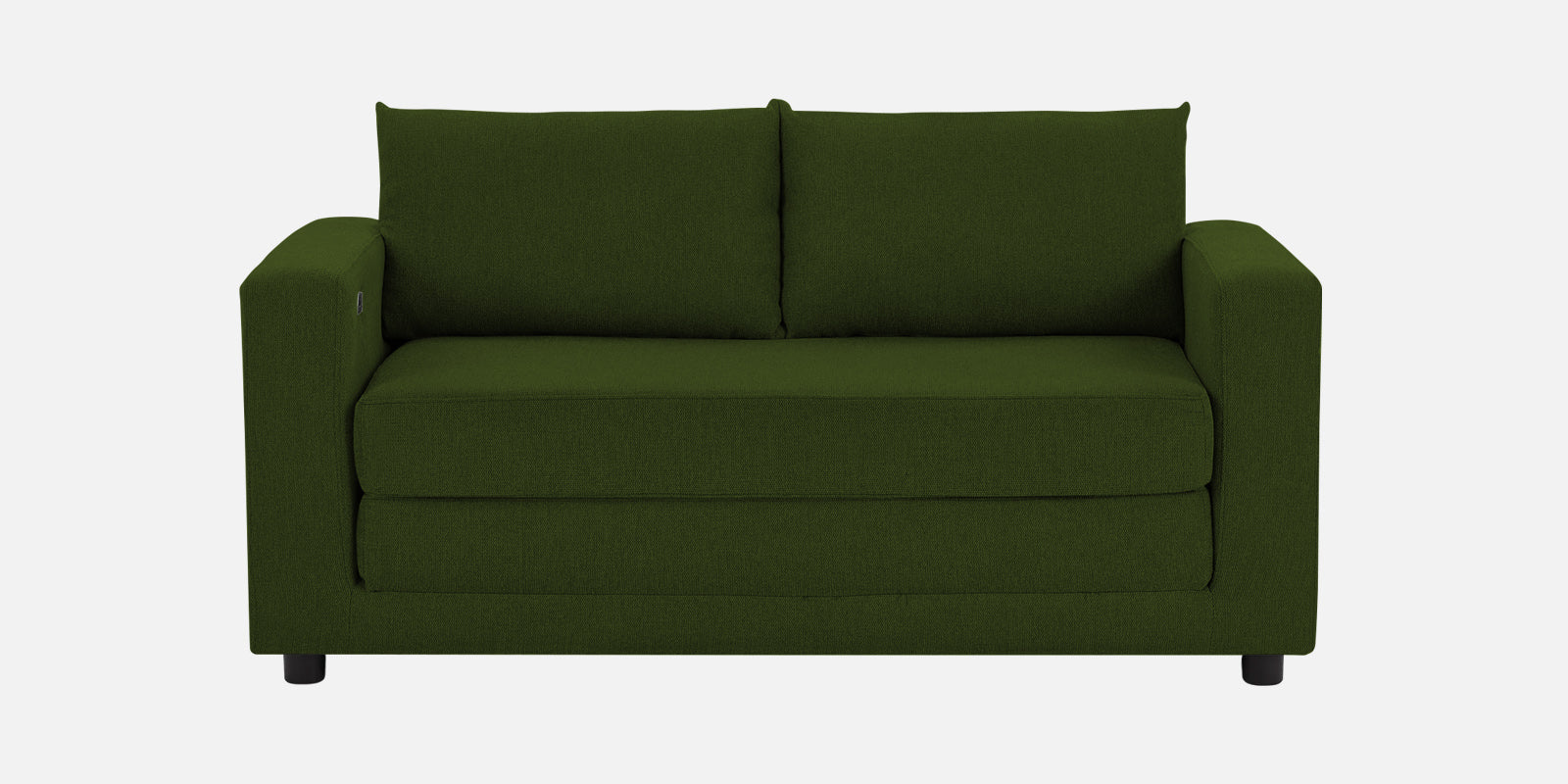 Roman Fabric 3 Seater Foldable Sofa Cum Bed In Olive Green Colour With USB Portable Type - Febonic Living