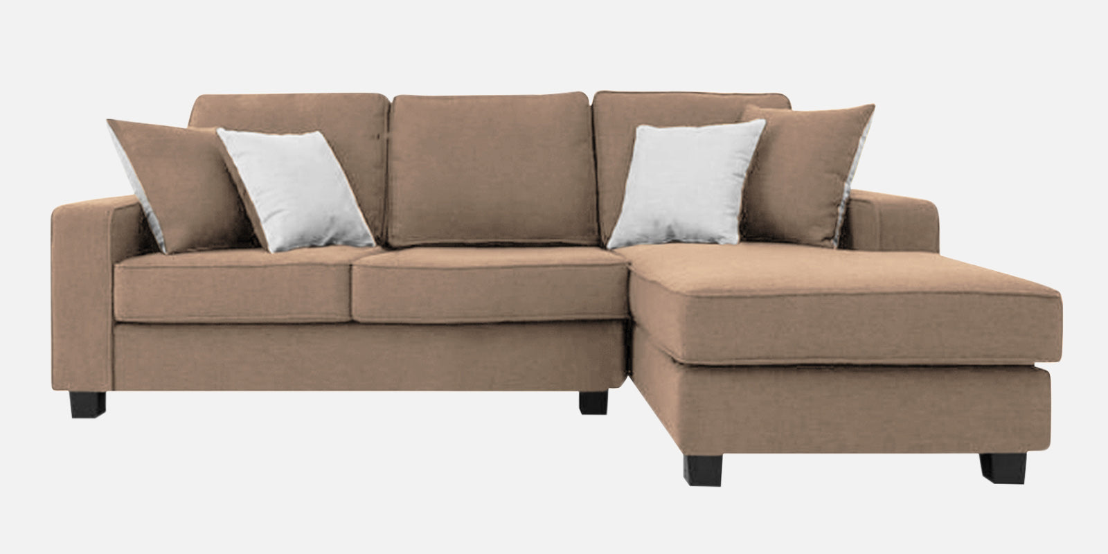 Ladybug Fabric LHS Sectional Sofa (2+Lounger) In Cookie Beige Colour - Febonic Living