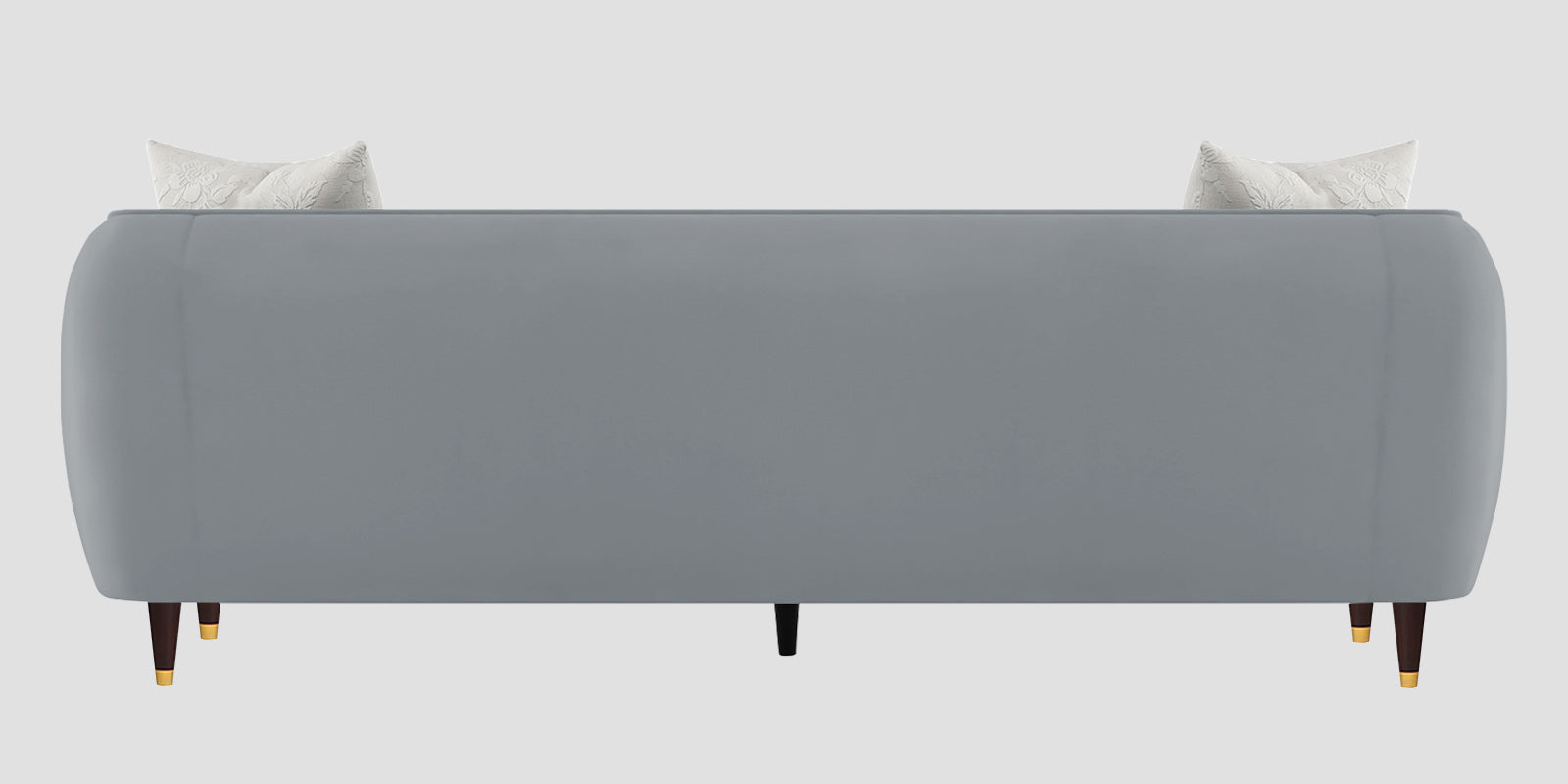 Hairo Velvet 3 Seater Sofa In Concrete Grey Colour
