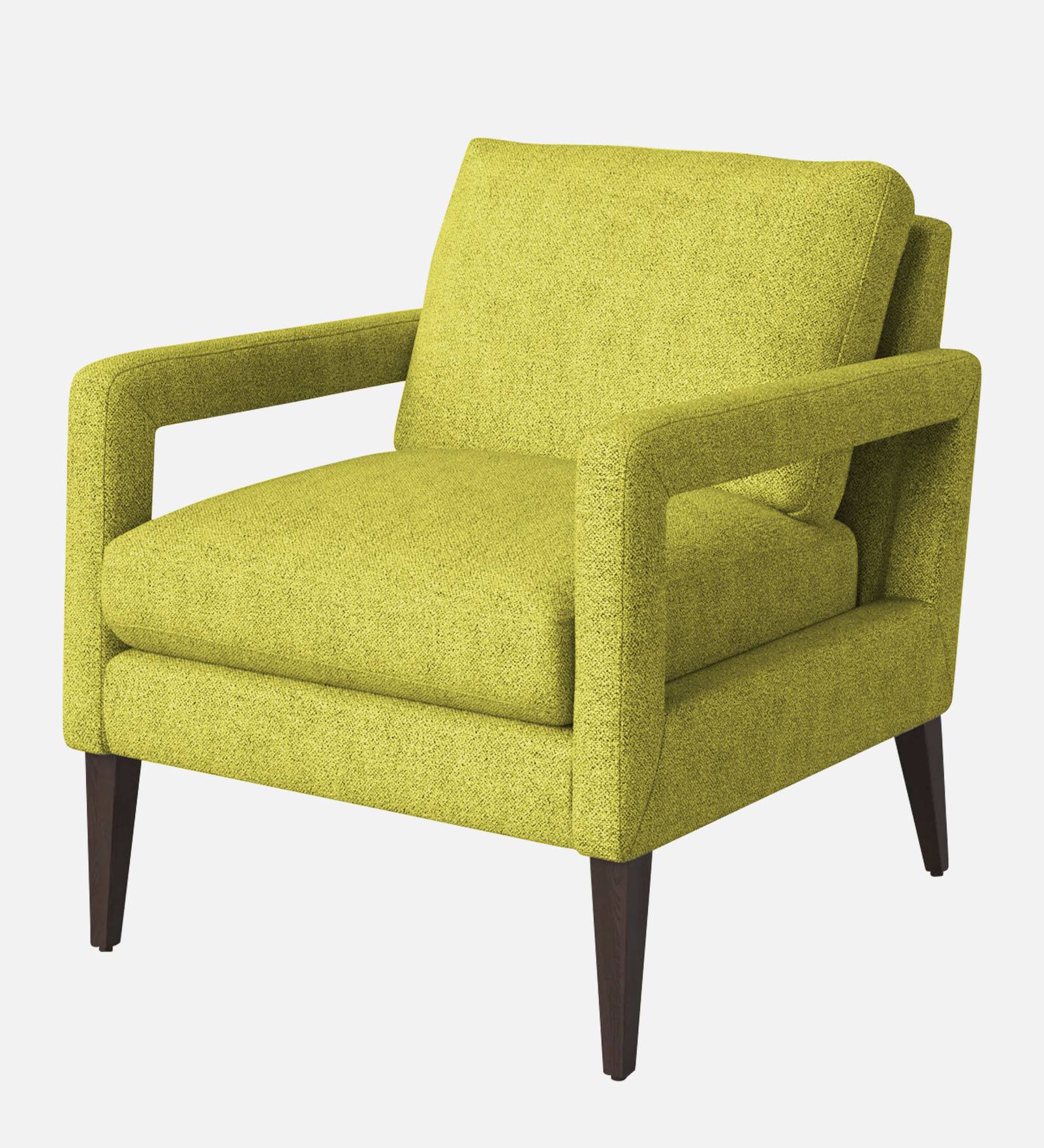 Olsen Fabric Arm Chair In Parrot Green Colour - Febonic Living