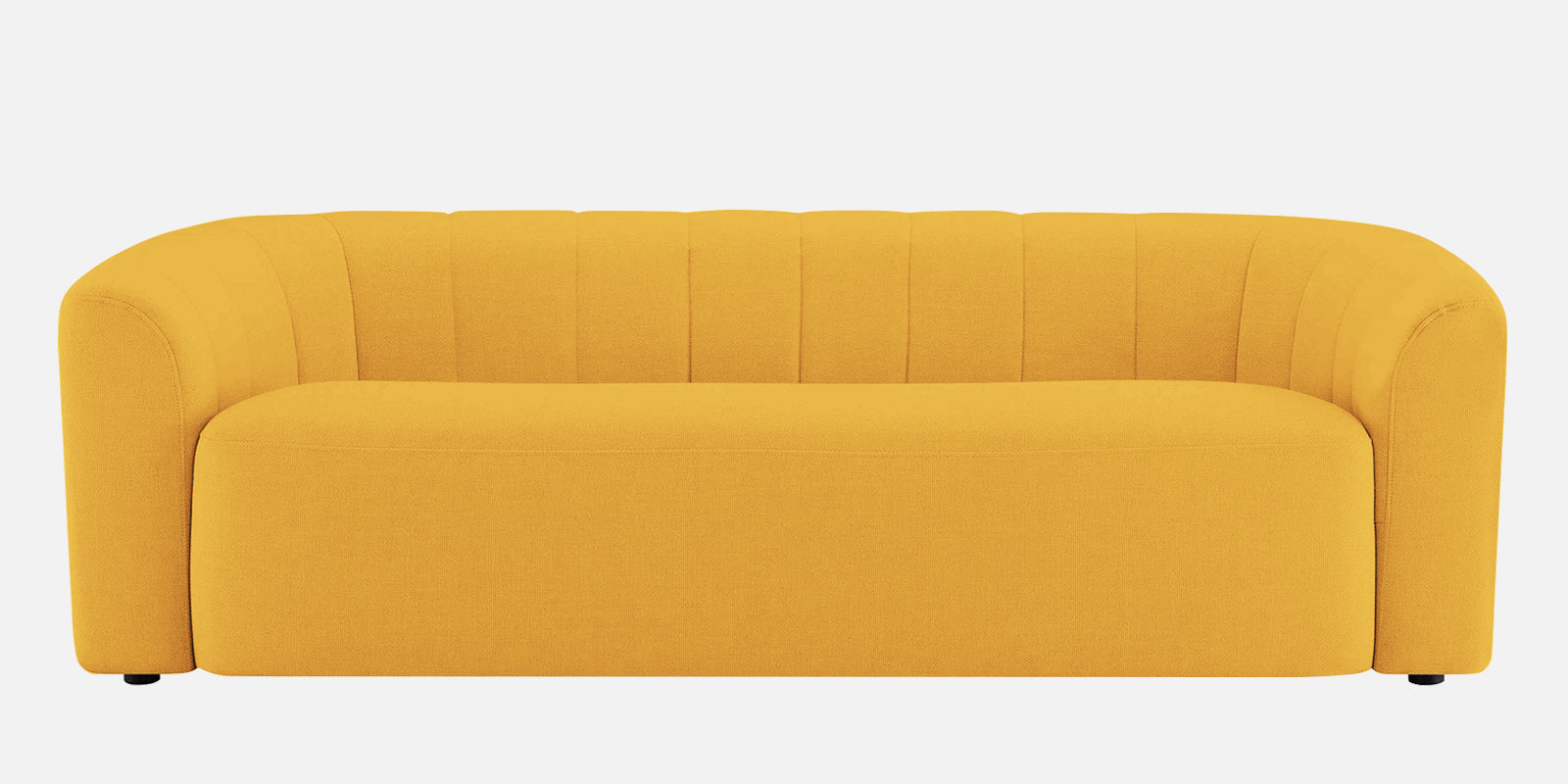 Mara Fabric 3 Seater Sofa In Bold Yellow Colour - Febonic Living
