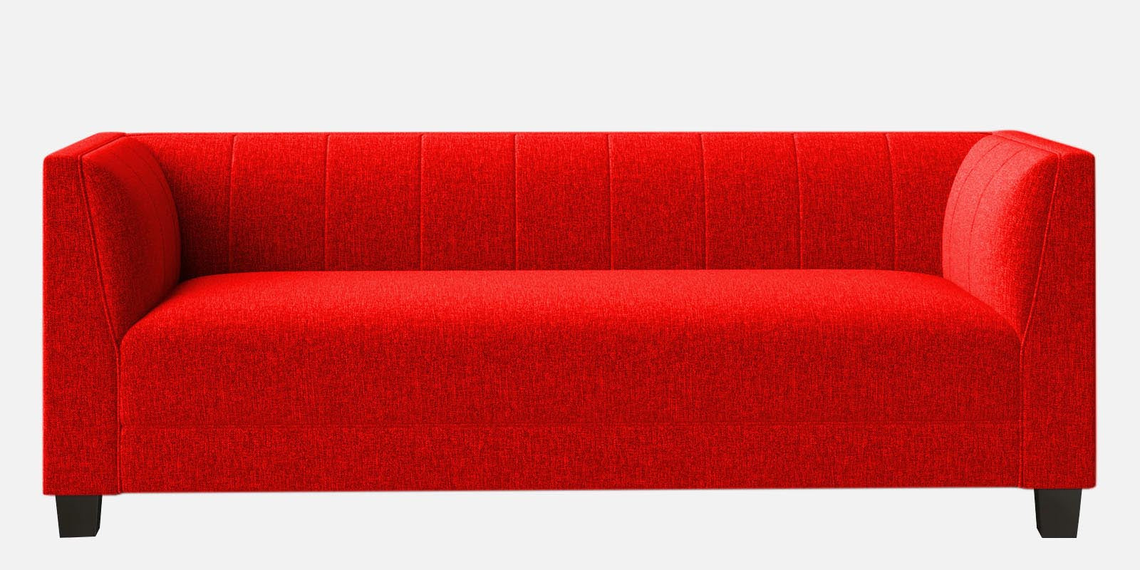 Chastin Fabric 3 Seater Sofa In Ruby Red Colour - Febonic Living